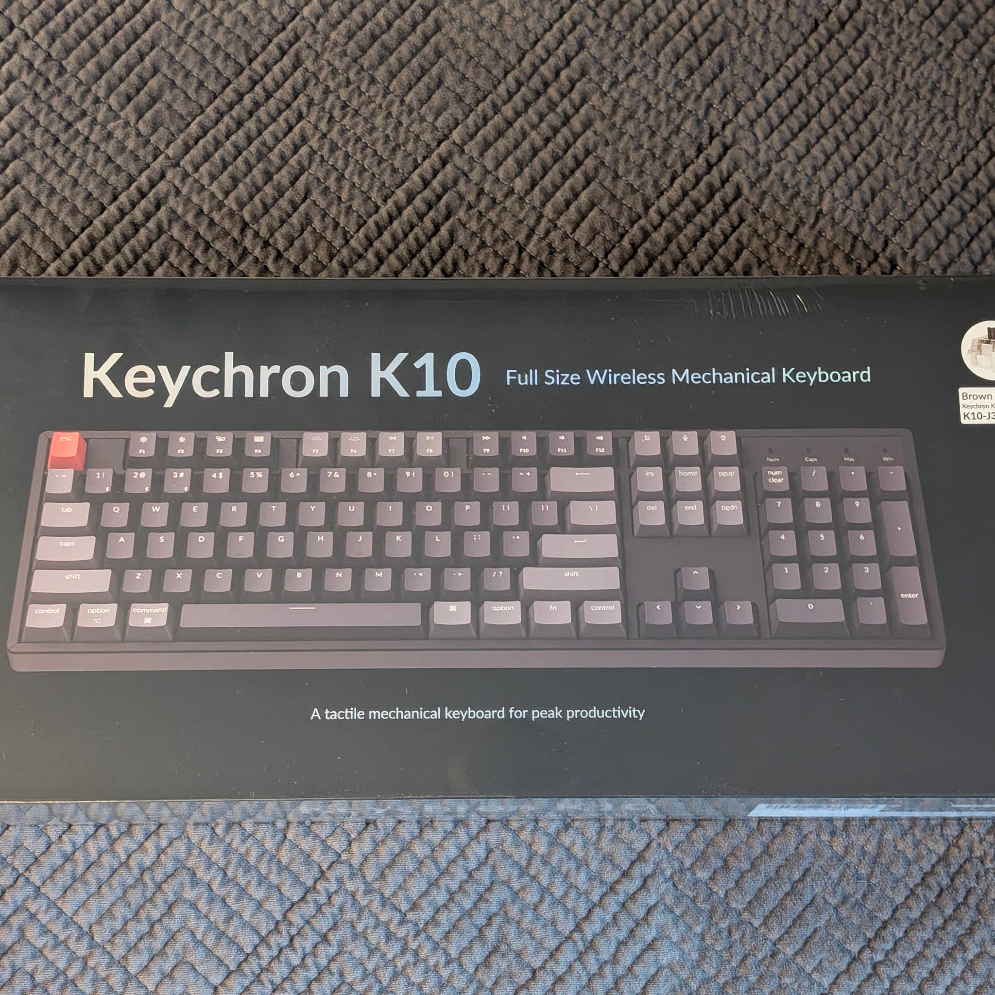 NEW! Keychron K10 RGB Full Size Layout Hot-Swappable Mechanical Keyboard - Aluminum Frame