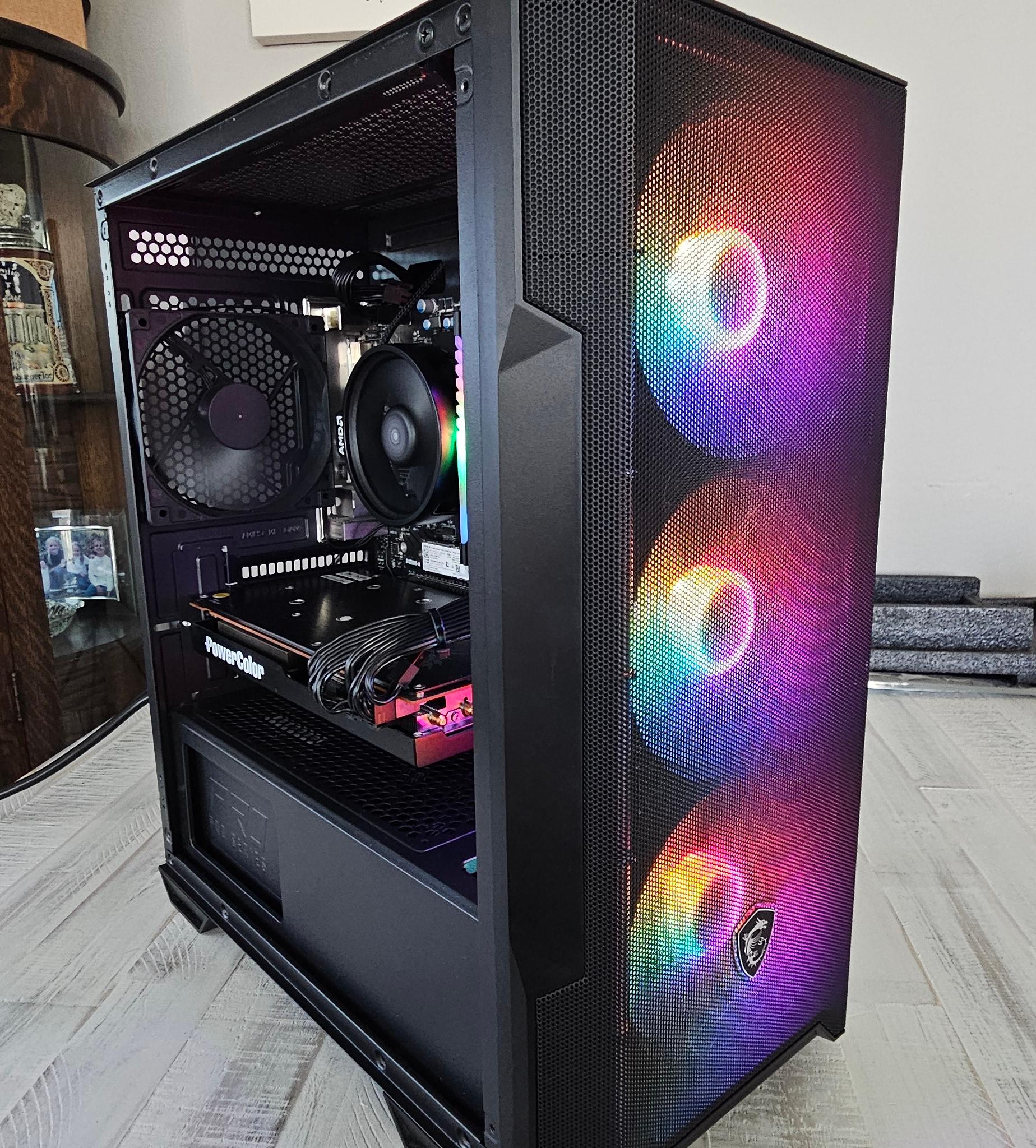 Radeon RX 5700 XT Custom Gaming PC - Ryzen 5 5600G, 16GB RAM, 512GB NVMe