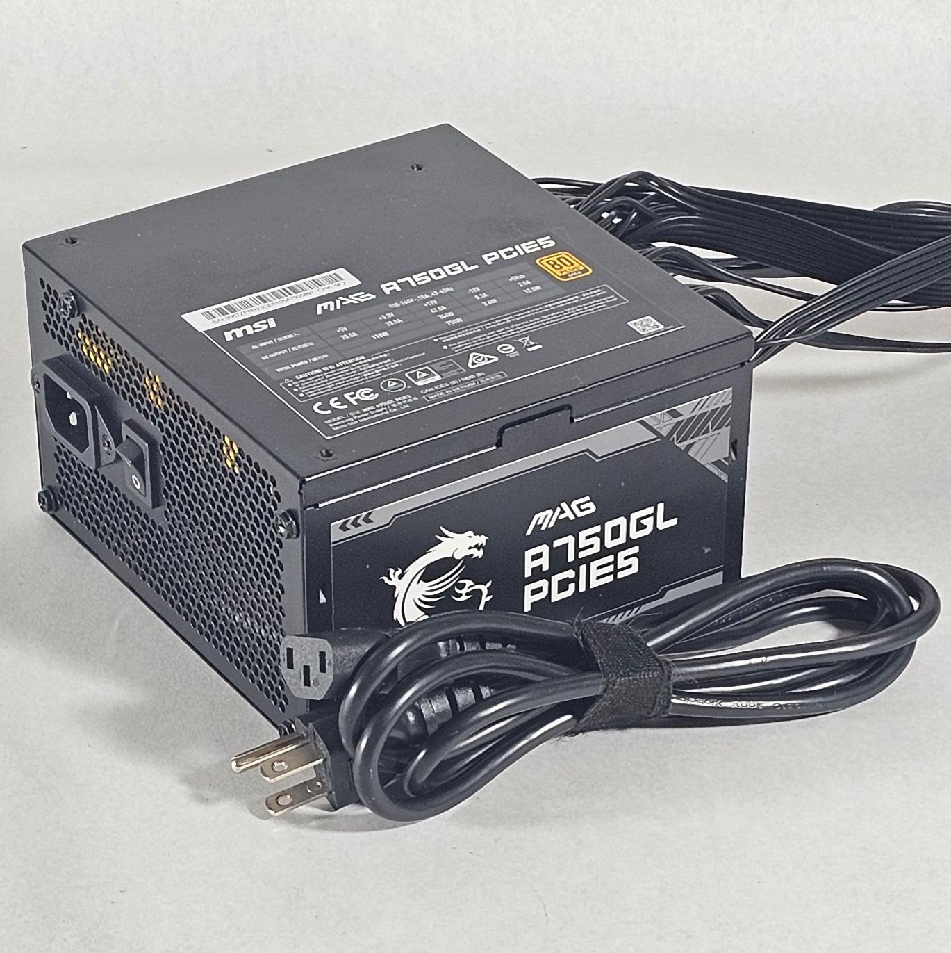 750 Watt PSU MSI MAG A750GL PCIE5 Power Supply