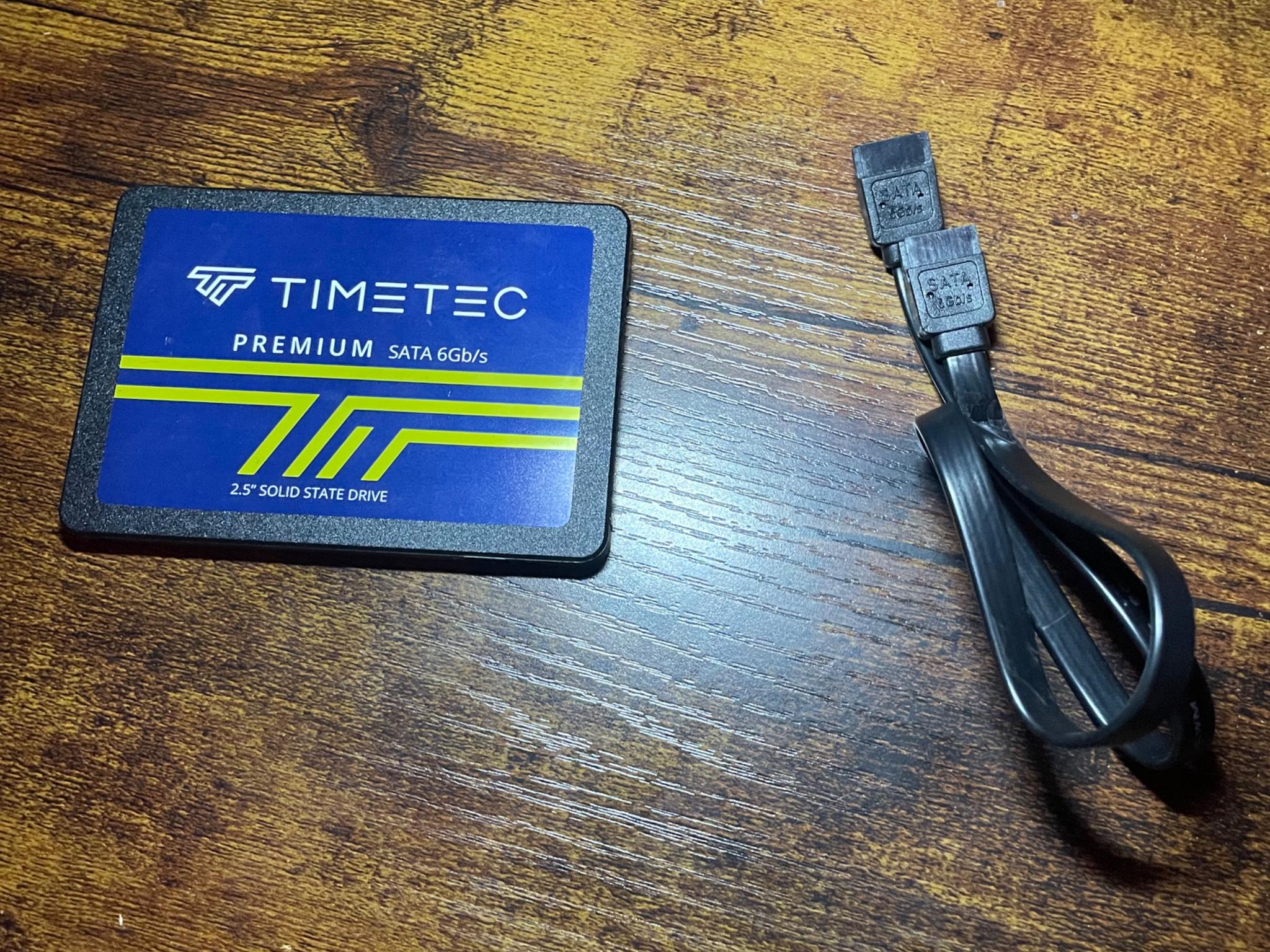 512gb Timetec SATA SSD + Black SATA Cable