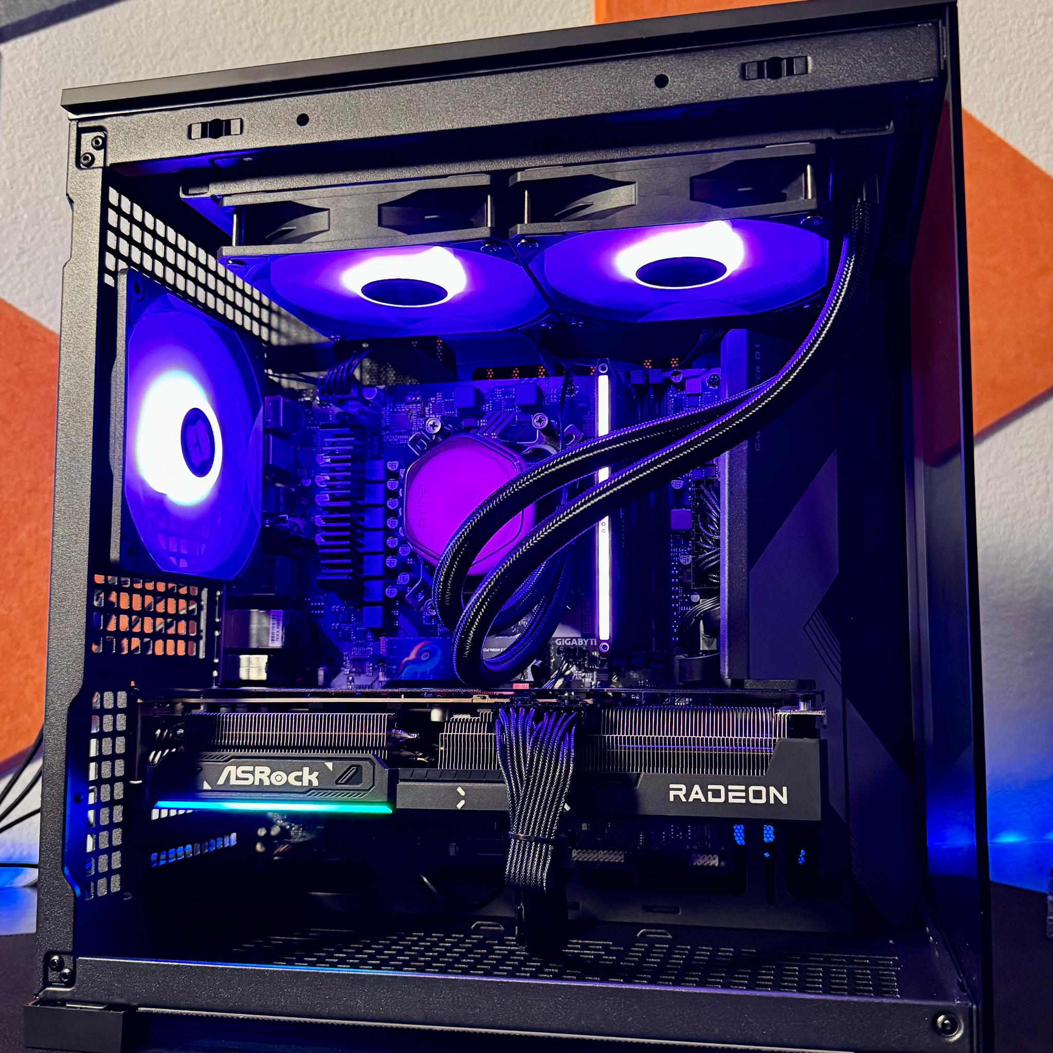 🔥 Ryzen 5 7600X + RX 9070 16GB Gaming PC 🚀 1440p ULTRA BEAST ❄️ 240mm Liquid Cooled ✨ Jonsbo D34