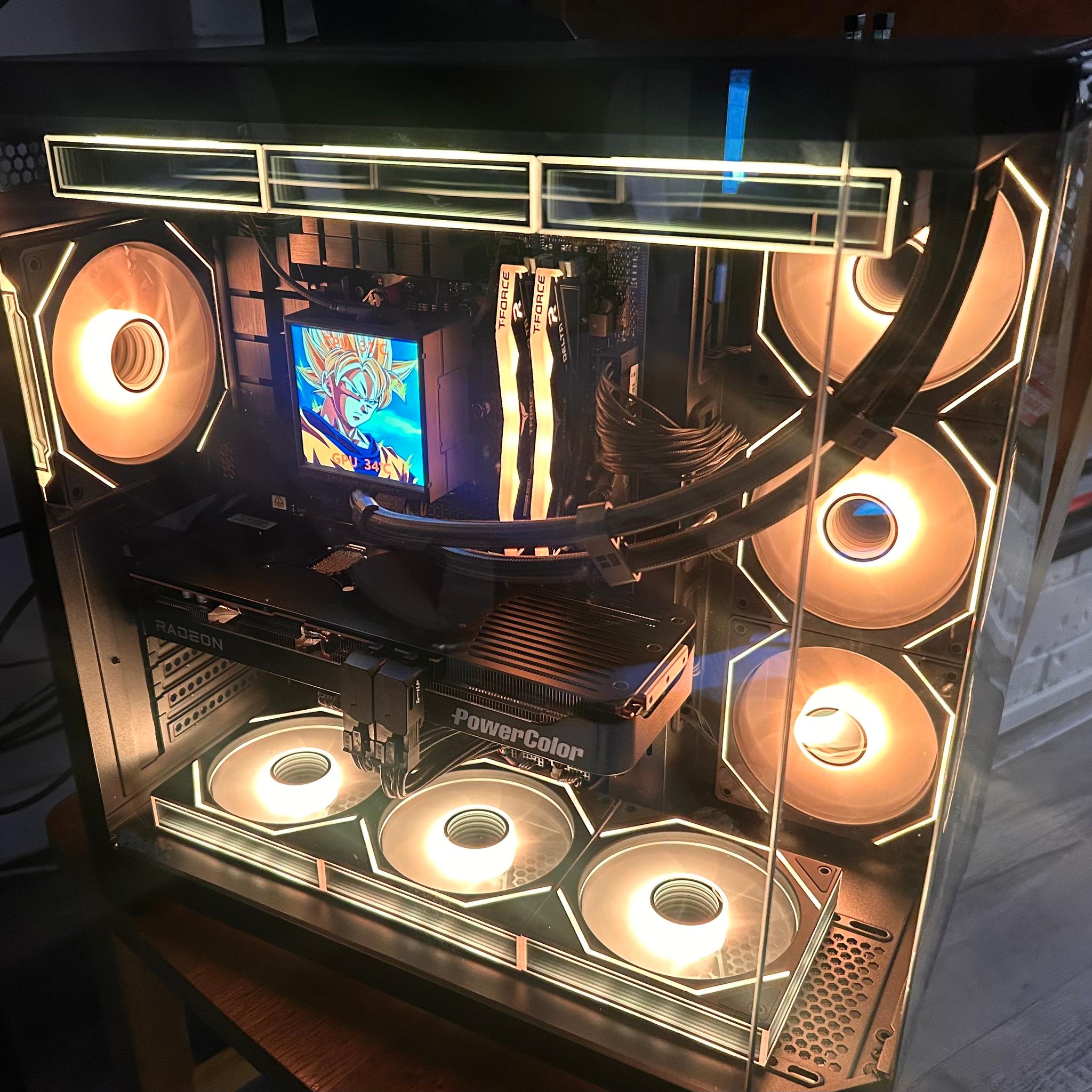 Custom RGB Gaming PC - Ryzen 7 9800x3d, Power Color Reaper Radeon RX 9070 XT, 16GB DDR5 RAM...