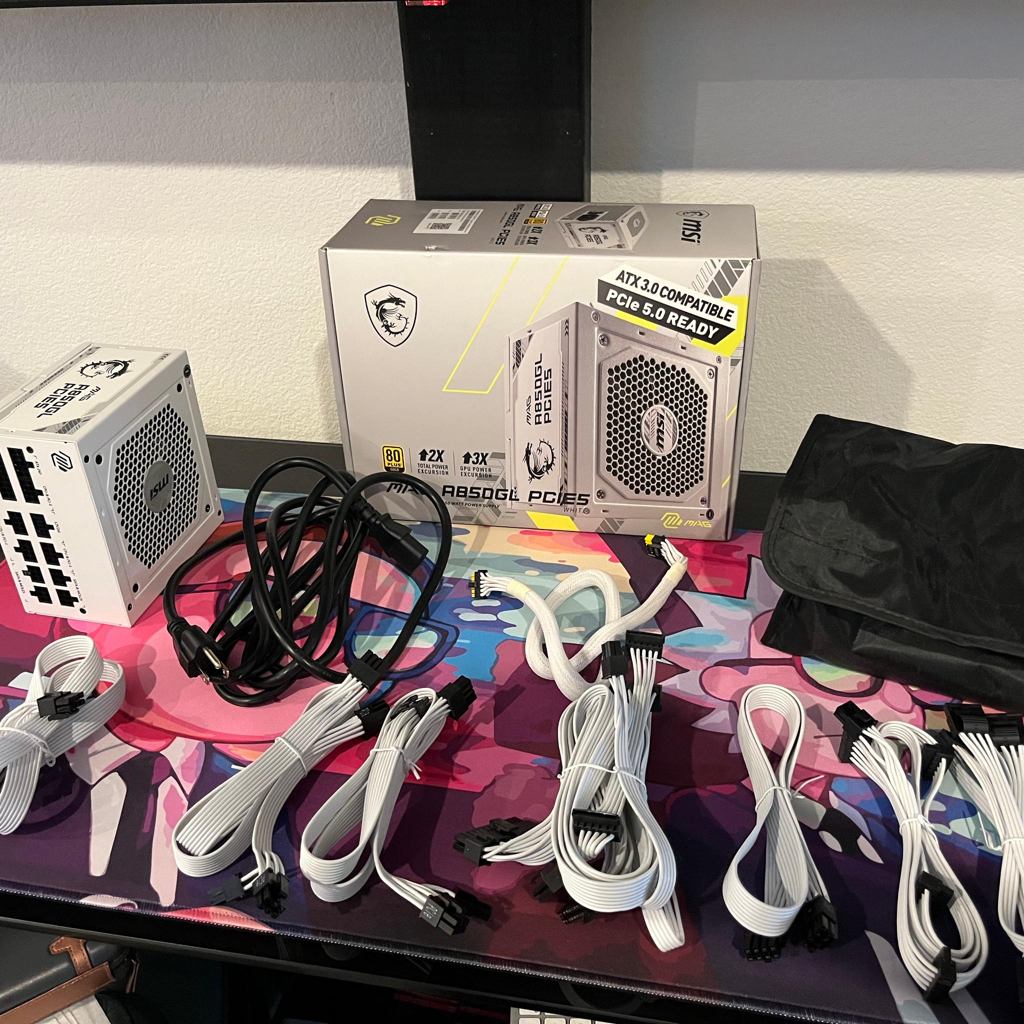 MSI MAG A850GL PCIE5 850 Watt PSU (Like New, Color: White)