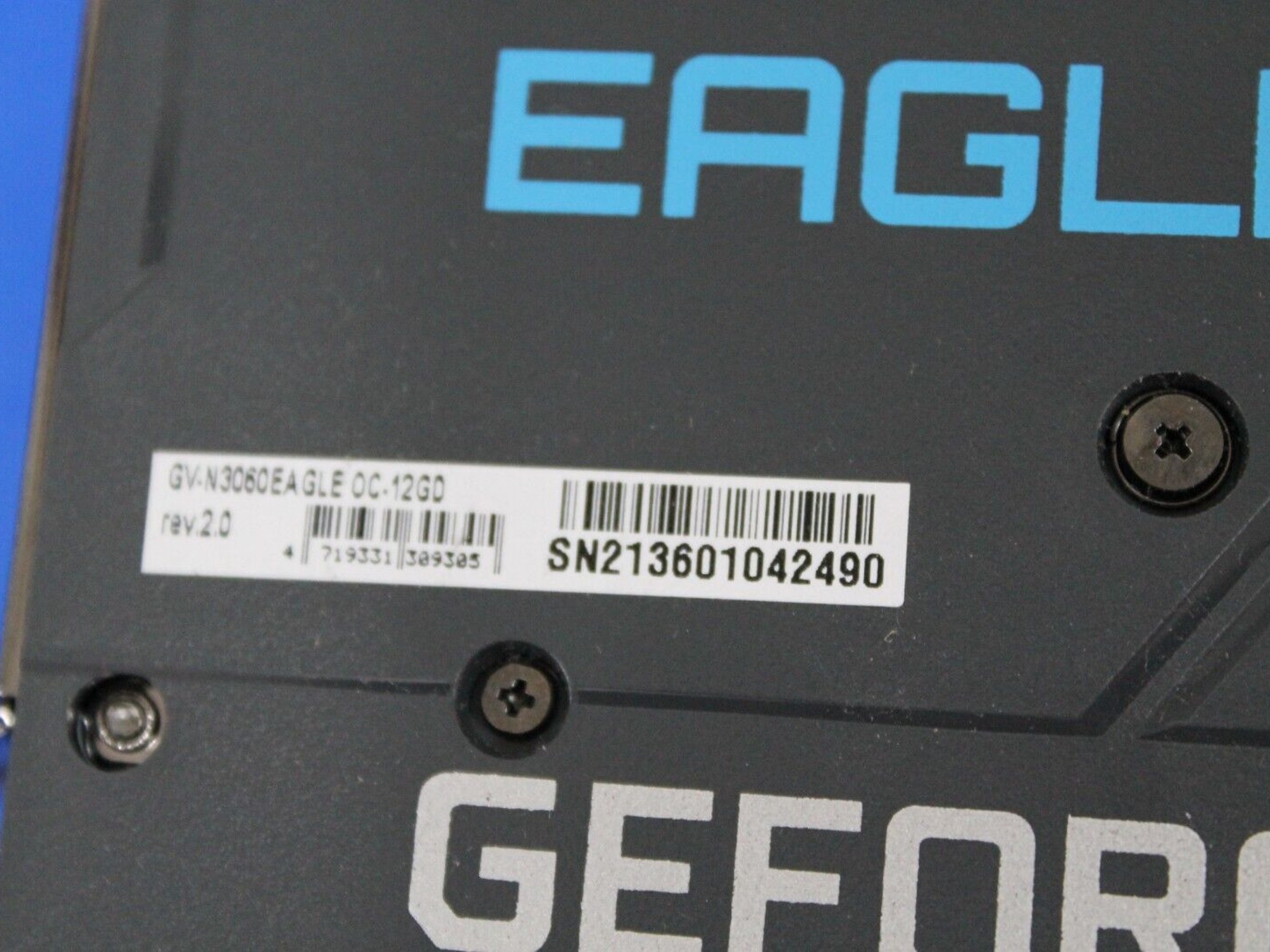 GIGABYTE Nvidia GeForce RTX 3060 EAGLE OC 12GB GDDR6 LHR GPU GV-N3060EAGLE OC-12GD