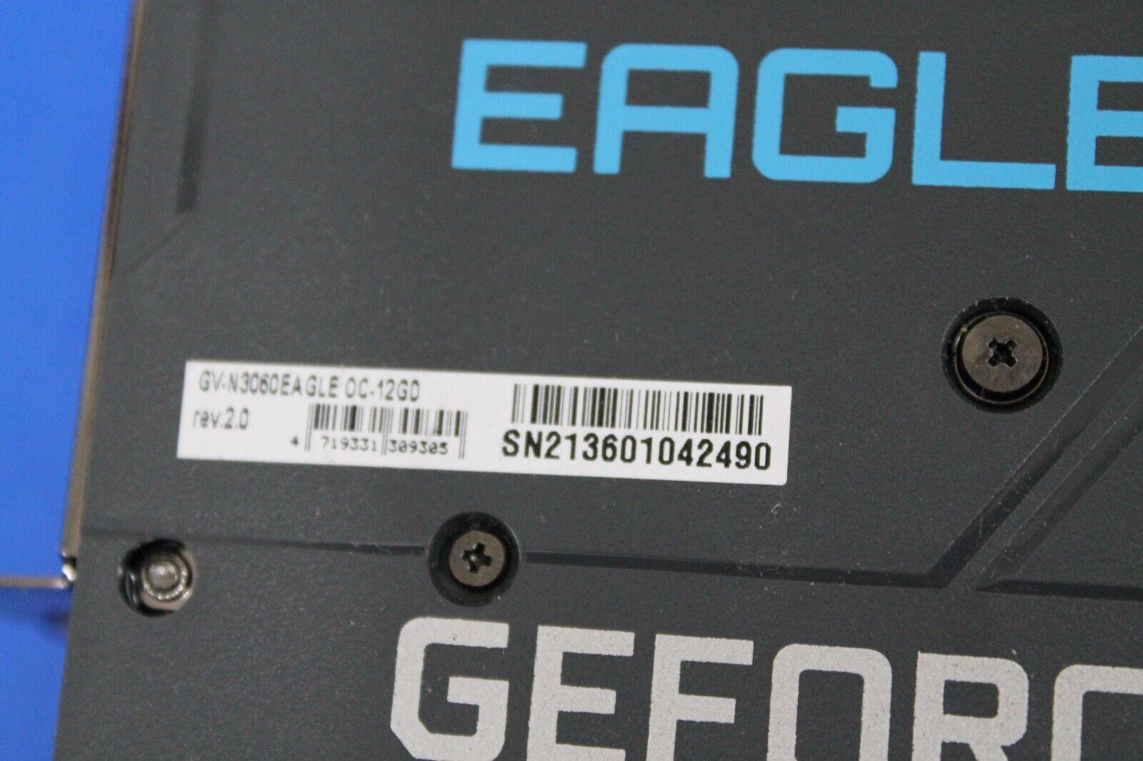 GIGABYTE Nvidia GeForce RTX 3060 EAGLE OC 12GB GDDR6 LHR GPU GV-N3060EAGLE OC-12GD