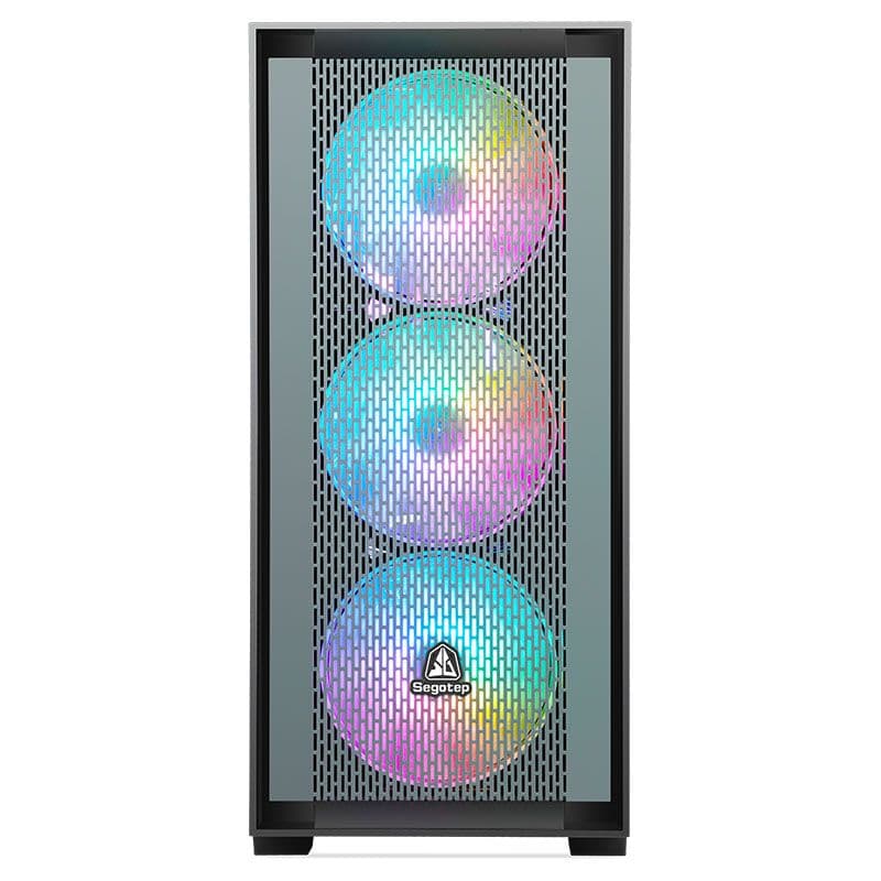 COMBO! SEGOTEP  Gank 360 ATX CASE  | Magnetic Front Panel| FROZEN 360 cooler with 4 HQ ARGB FANS