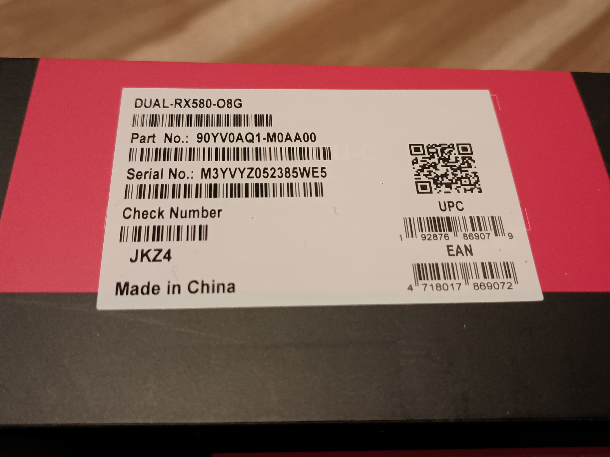 Asus DUAL Radeon RX 580 8GB
