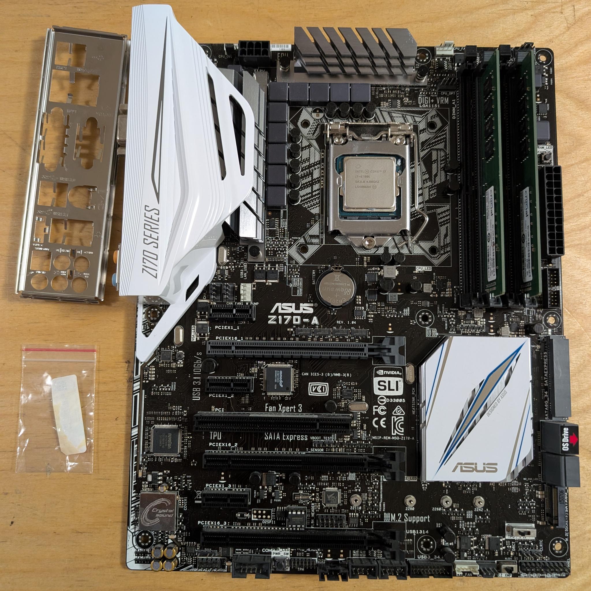 Intel Core i7 6700k + Asus Z170 + 16GB DDR4