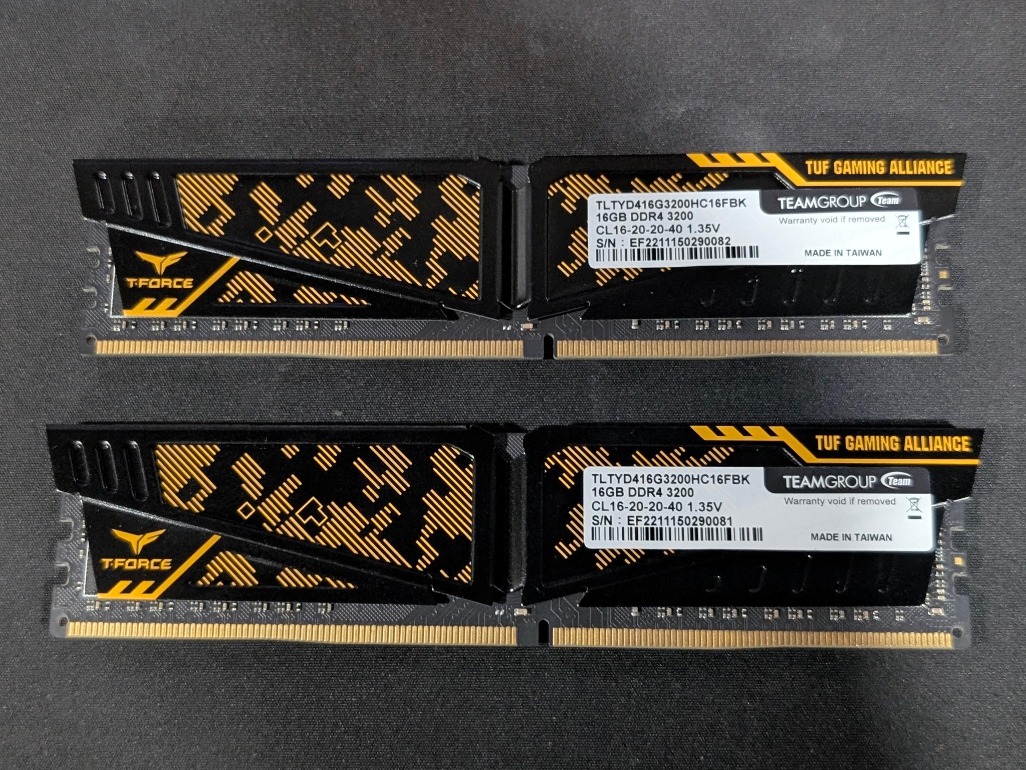 T-Force TUF GAMING ALLIANCE 32GB 3200MHz DDR4