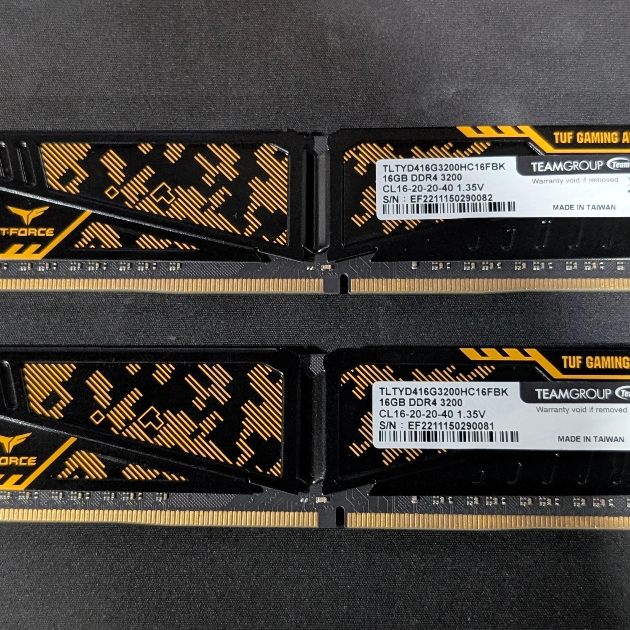 T-Force TUF GAMING ALLIANCE 32GB 3200MHz DDR4