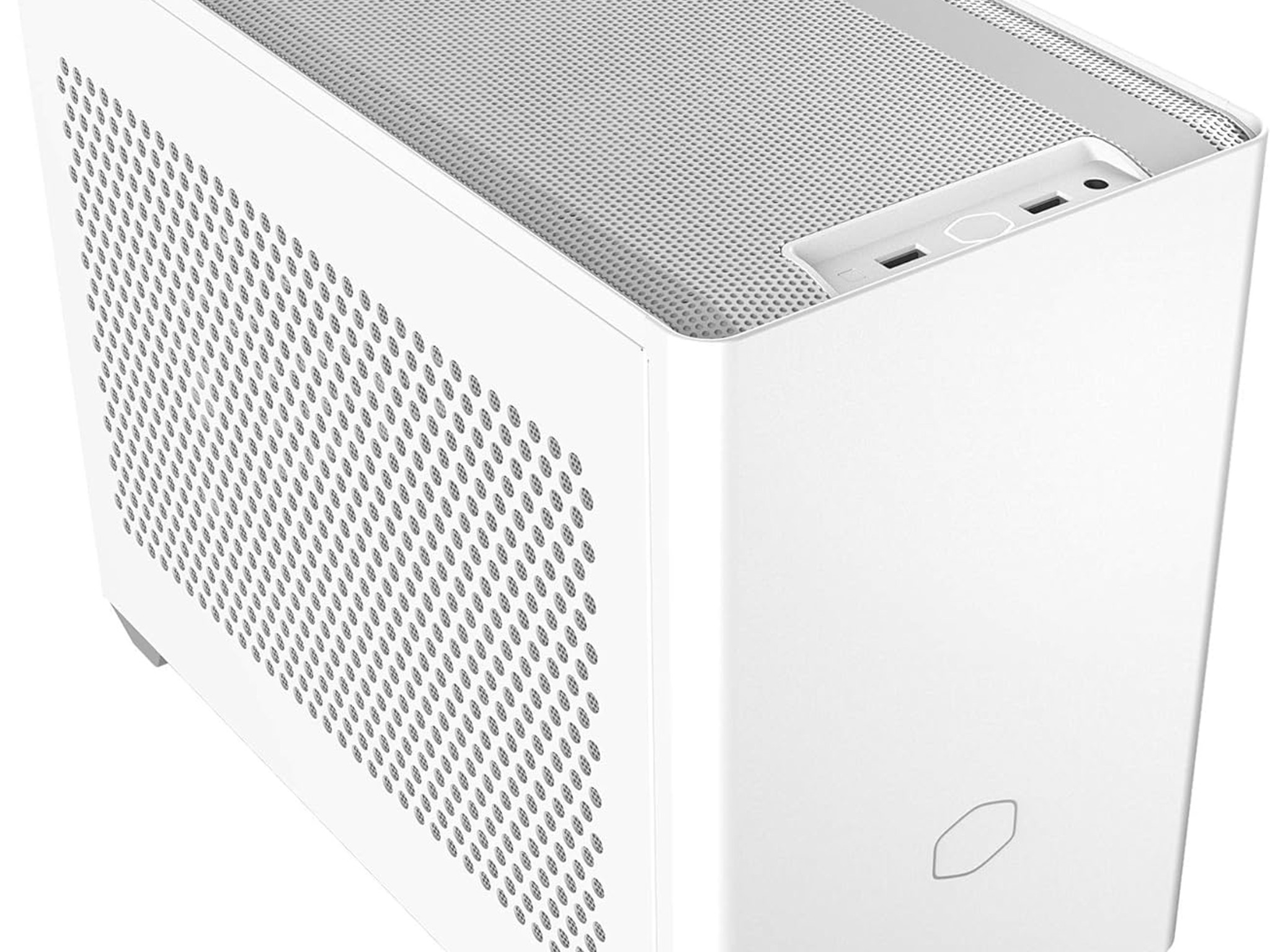 Cooler Master NR200 White SFF Small Form Factor Mini-ITX Case, Vented Panels, Triple-slot GPU