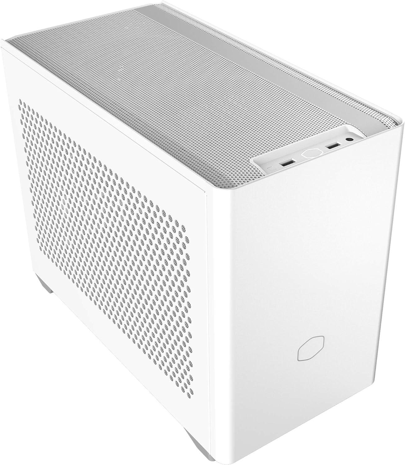Cooler Master NR200 White SFF Small Form Factor Mini-ITX Case, Vented Panels, Triple-slot GPU