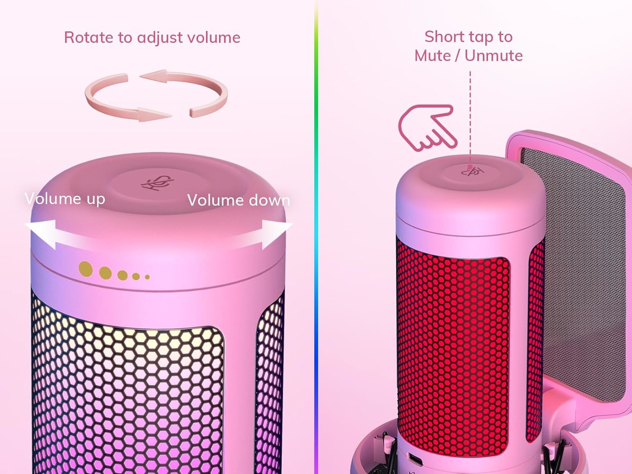 Pink USB Condenser Microphone