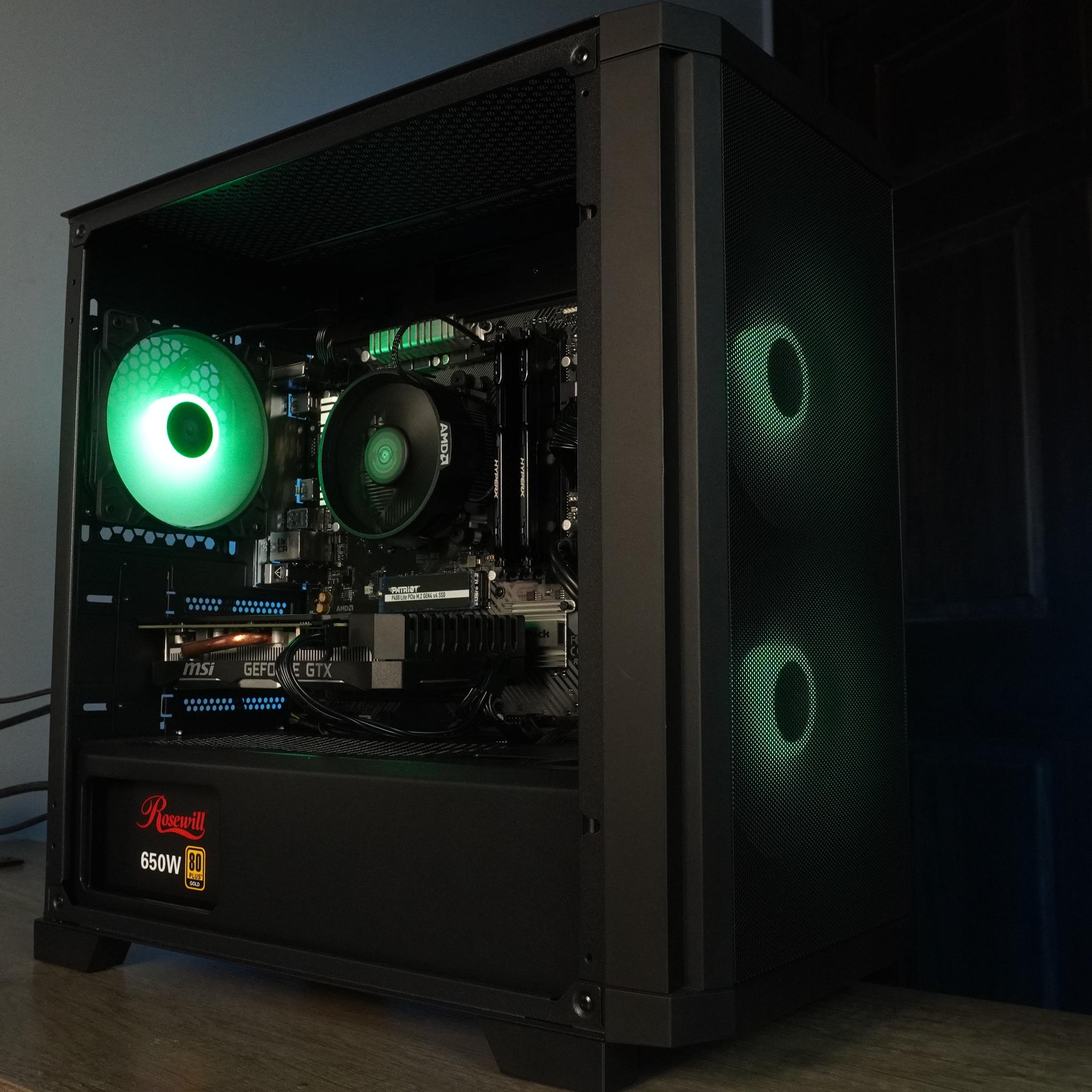 🖤STEALTH🖤 1080p GAMING MACHINE 💚GTX 1660 Super 🧡 Ryzen 5 5500 | 16GB | 500GB | WIFI
