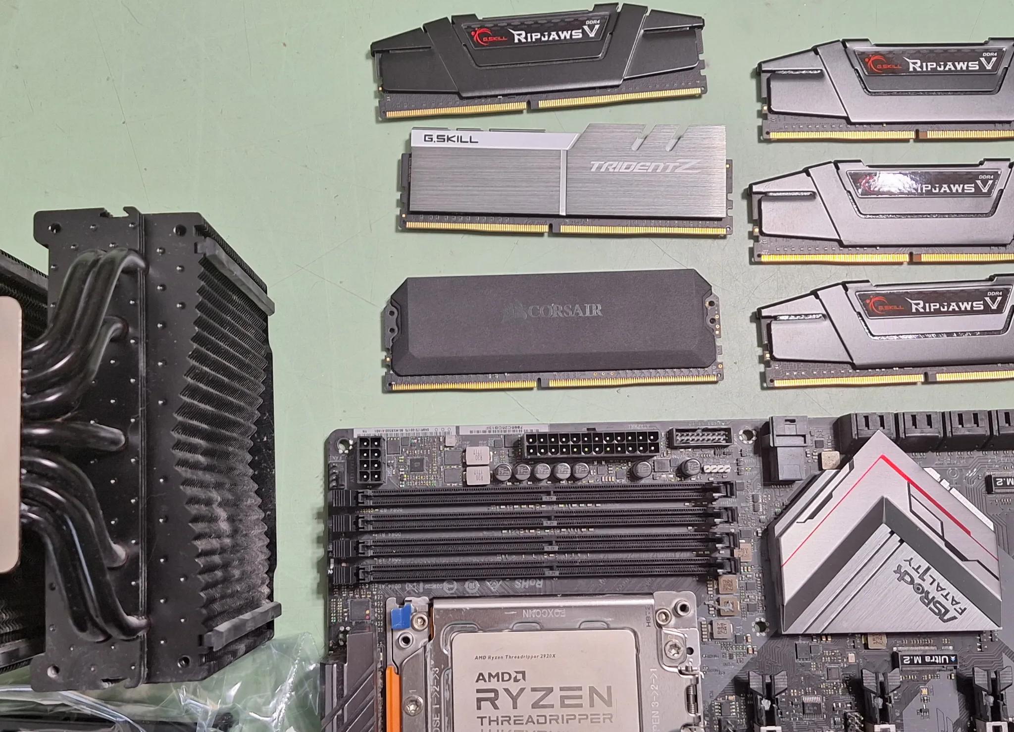 Threadripper 2920X + X399 Motherboard + Ram + 2 Gen M.2 SSD's + a SATA Controller card