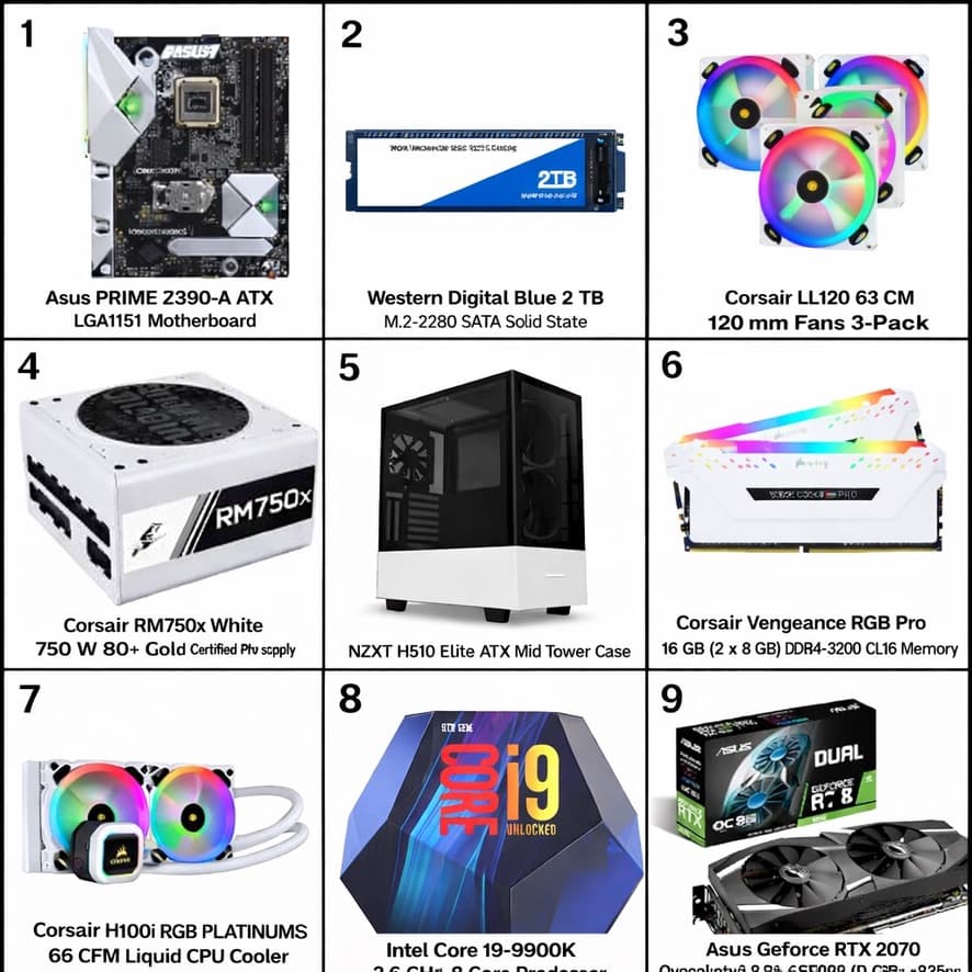 ASUS GeForce RTX 2070 Overclocked / Intel Core i9-9900K / Corsair RGB Gaming PC