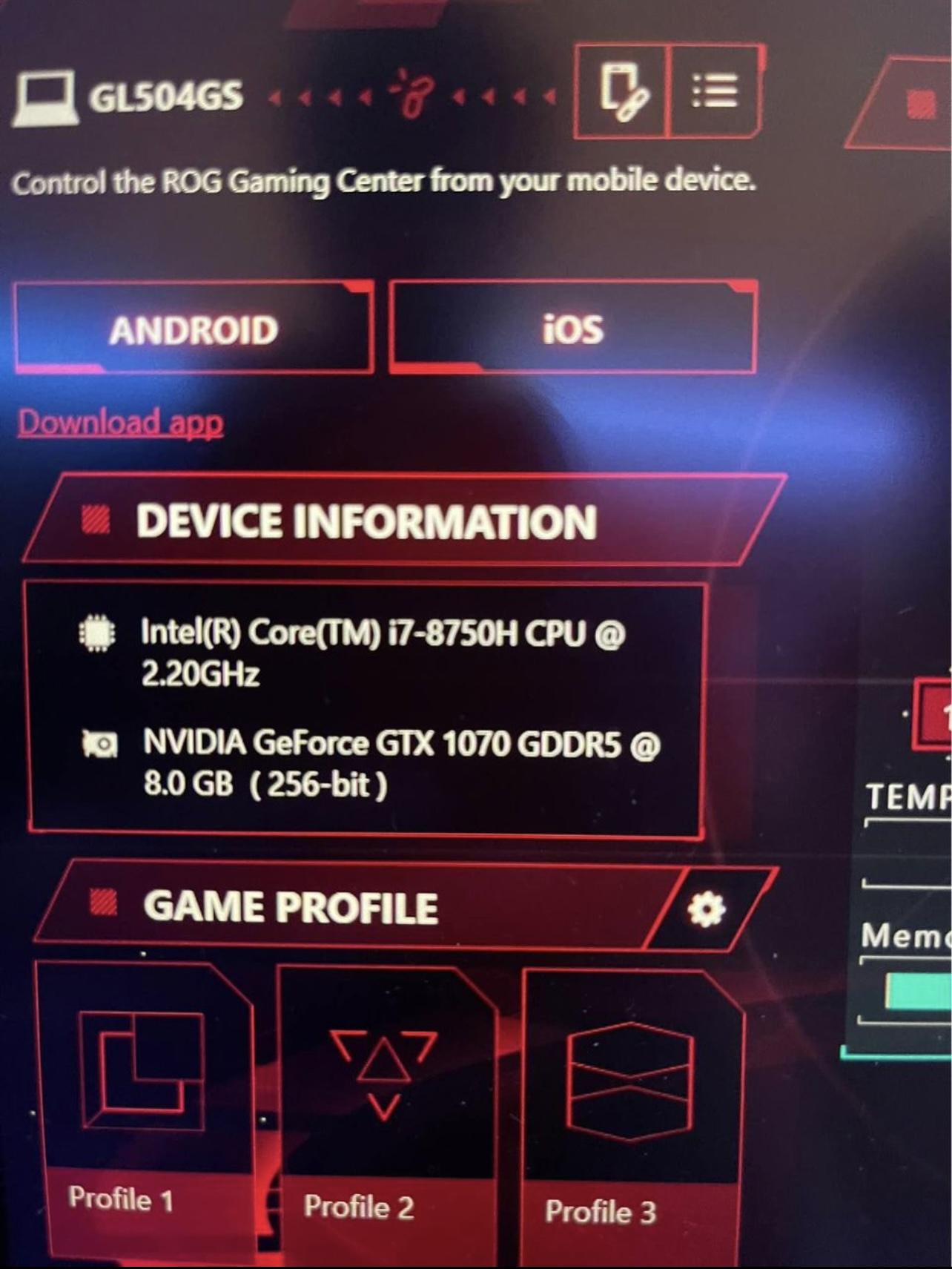 ASUS GL504G STRIX