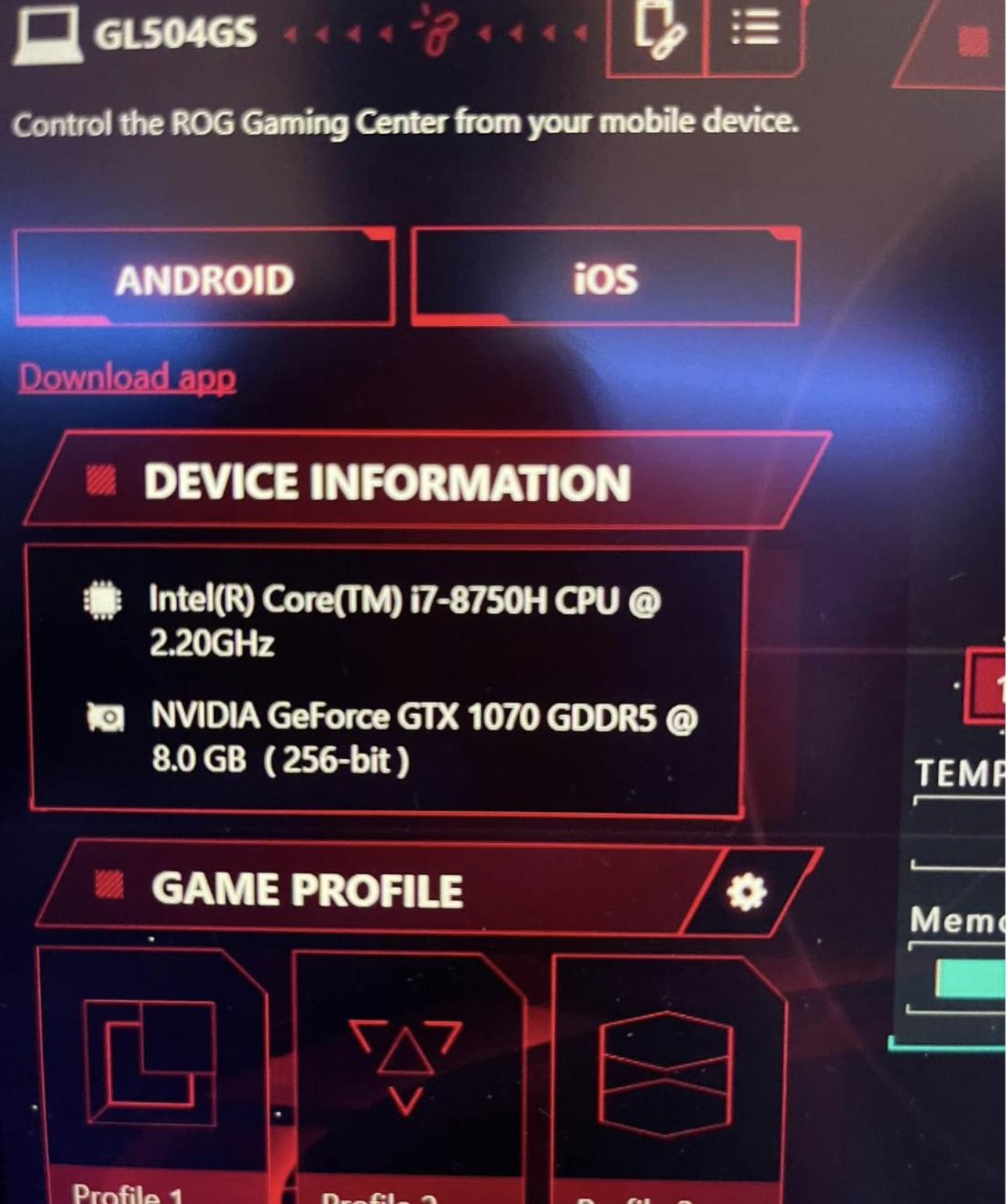 ASUS GL504G STRIX