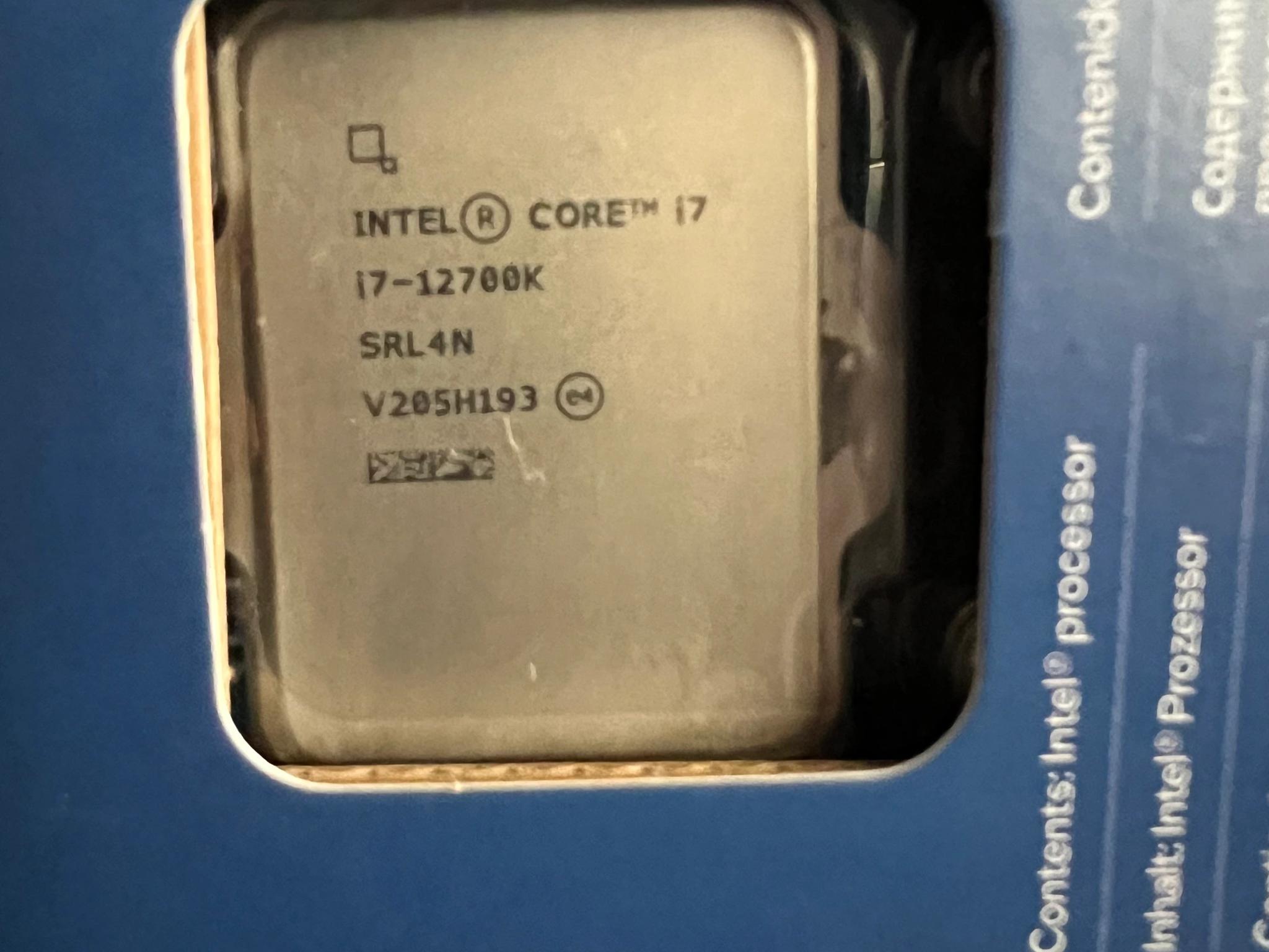 Intel i7-12700K CPU (LGA1700) -USED-