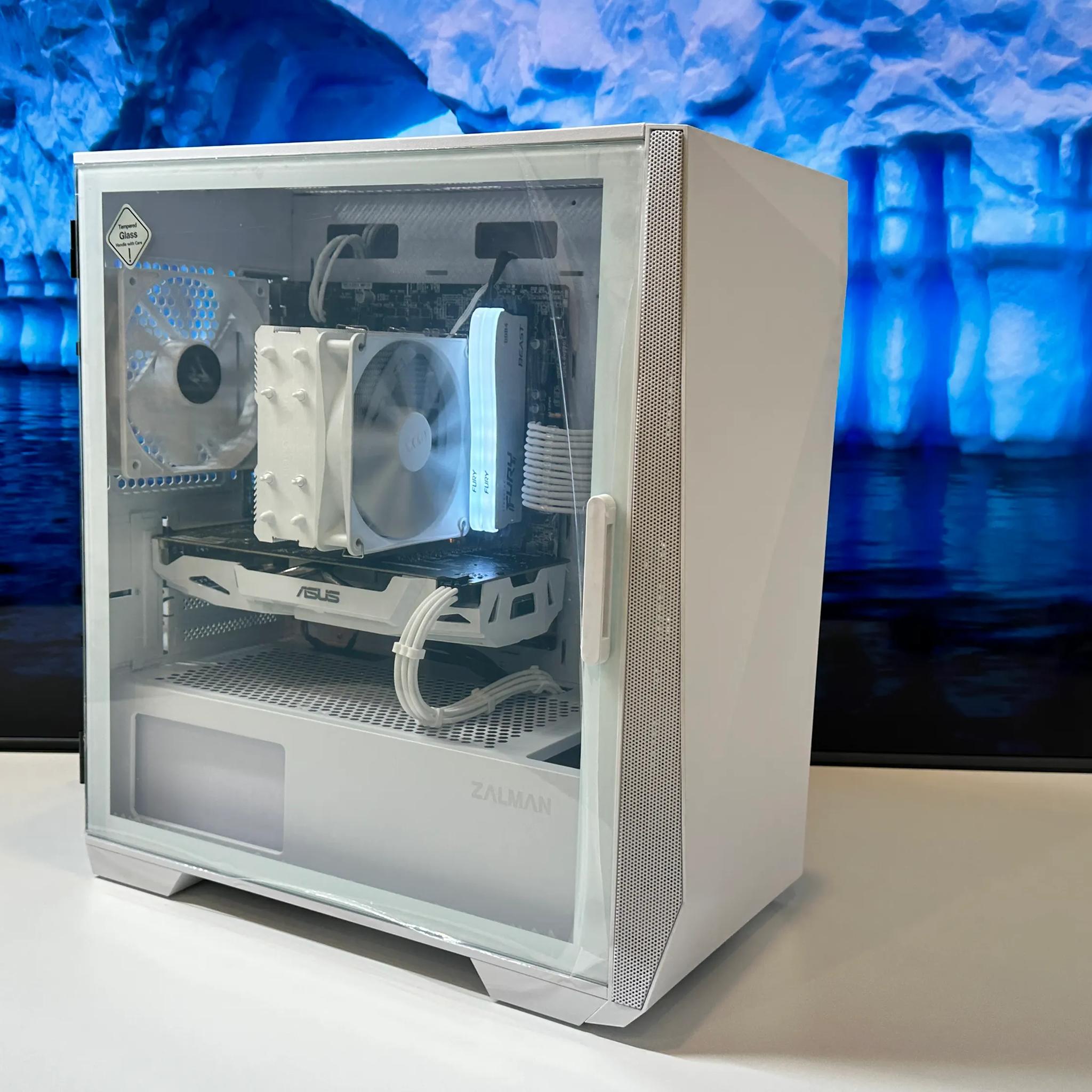 🤍🧊 Iceberg🤍🧊-Gaming PC-Nvidia GTX 1060-AMD Ryzen 5 2600-16GB DDR4 RAM-500GB NVME