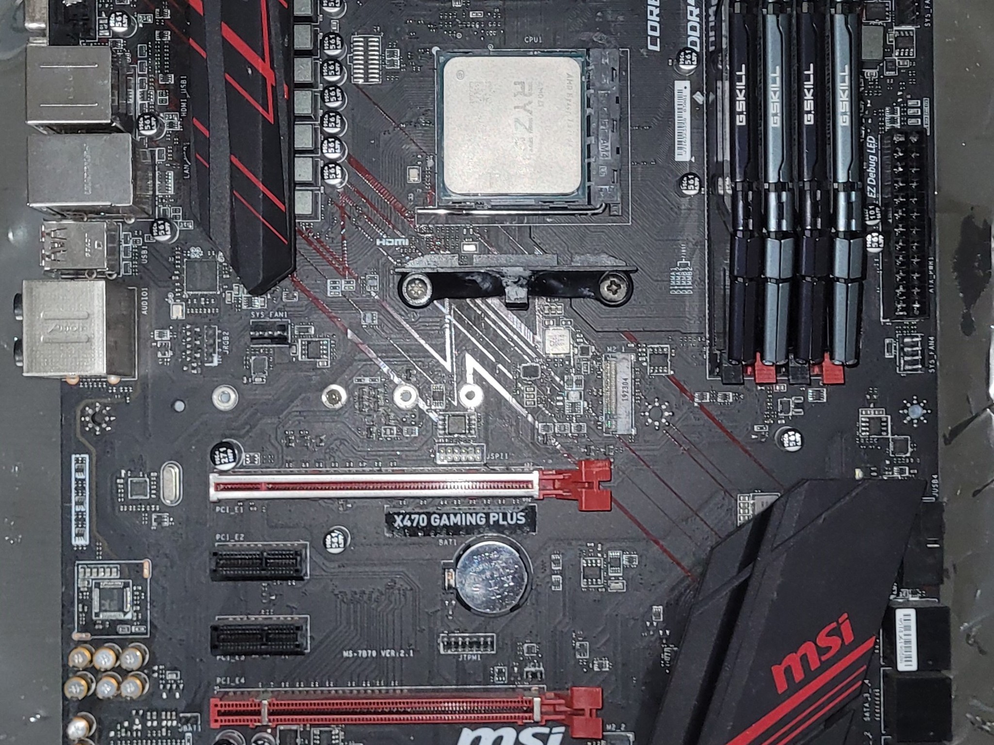 AMD 5700x cpu, MSI x470 gaming plus (ATX) , 32gb gskill ram