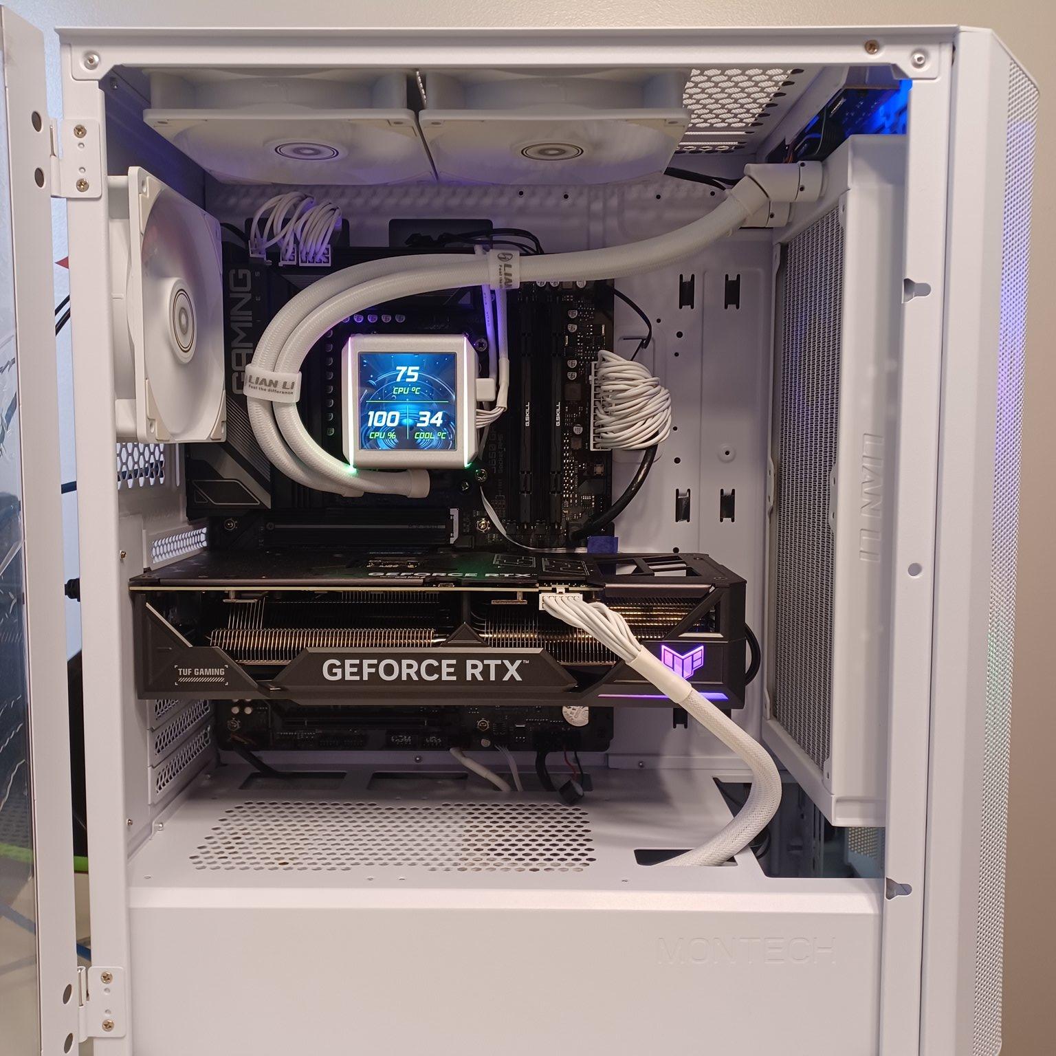 [model011unit0] White 1440p Gaming Mid-Tower (RTX 4070 Ti Super + Ryzen 7 9800X3D + 32GB DDR5)