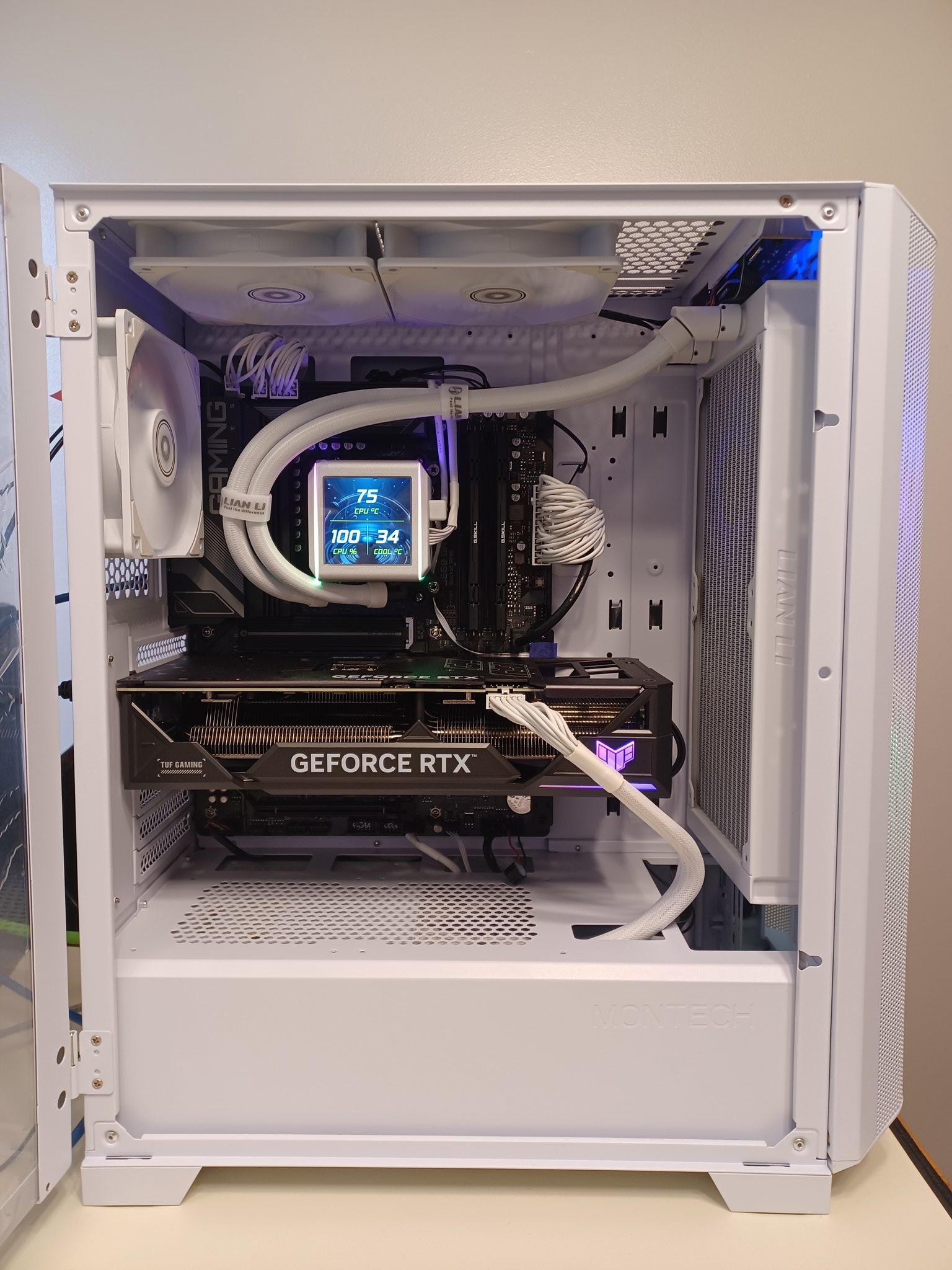 [model011unit0] White 1440p Gaming Mid-Tower (RTX 4070 Ti Super + Ryzen 7 9800X3D + 32GB DDR5)