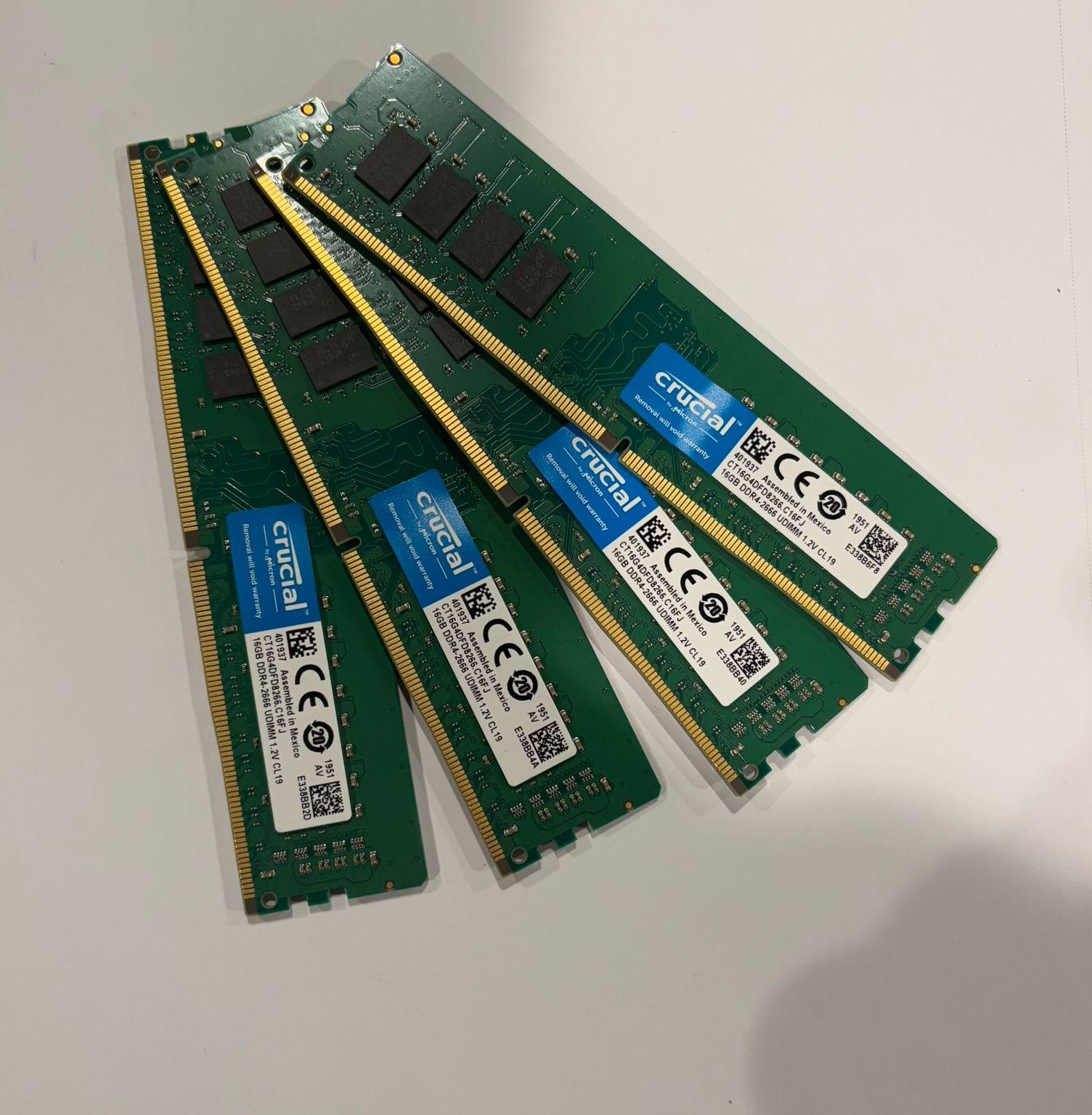 Crucial 64GB Kit (16GBx4) DDR4 2666 MT/s