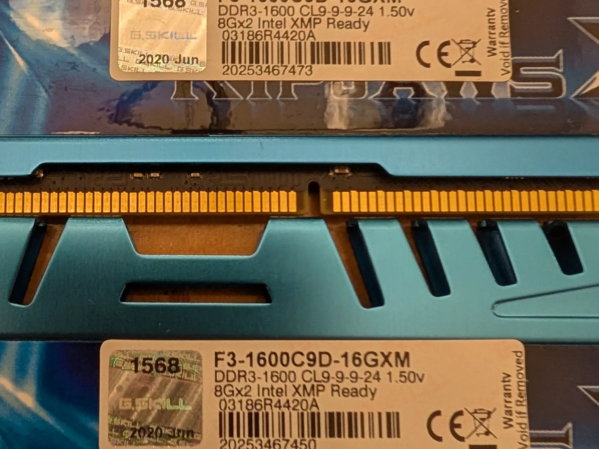 G.Skill RipjawsX DDR3-1600 CL9 16GB (2x8GB) DRAM/DIMM