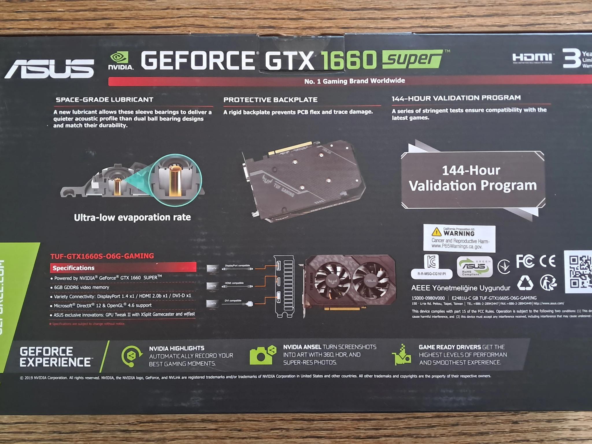 ASUS TUF GeForce GTX 1660 Super OC Edition