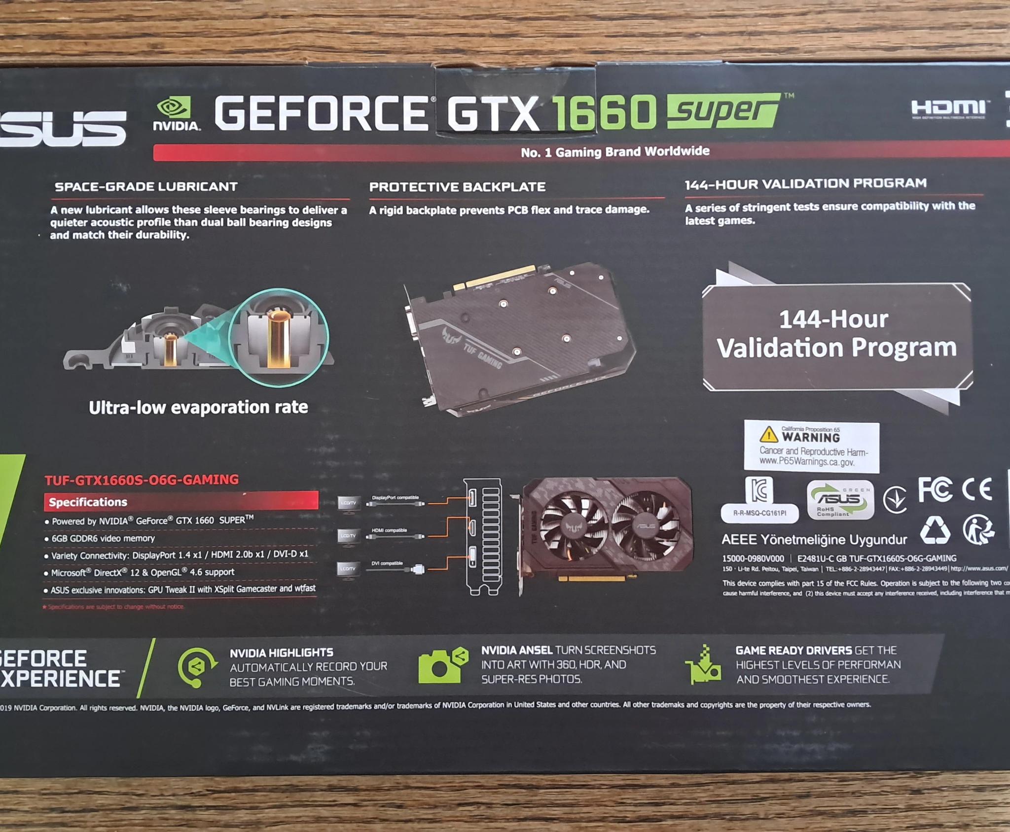ASUS TUF GeForce GTX 1660 Super OC Edition