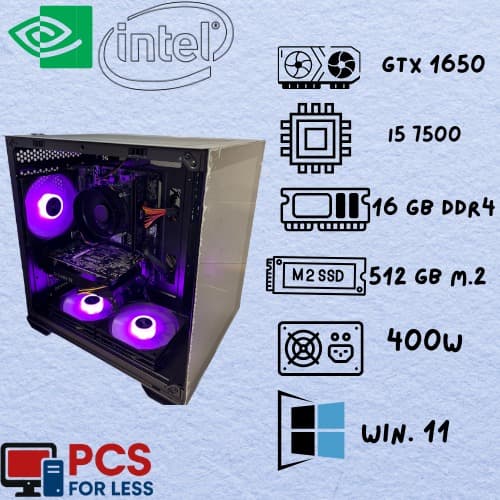 Gaming PC | intel i5 + 1650 | 16GB RAM | WIFI + BT | 512GB SSD