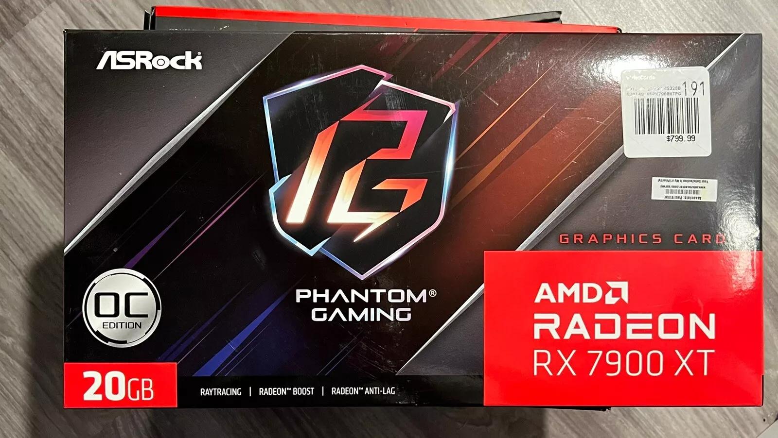 ASRock AMD Radeon RX 7900 XT Phantom Gaming OC 20GB GDDR6 Graphics Card