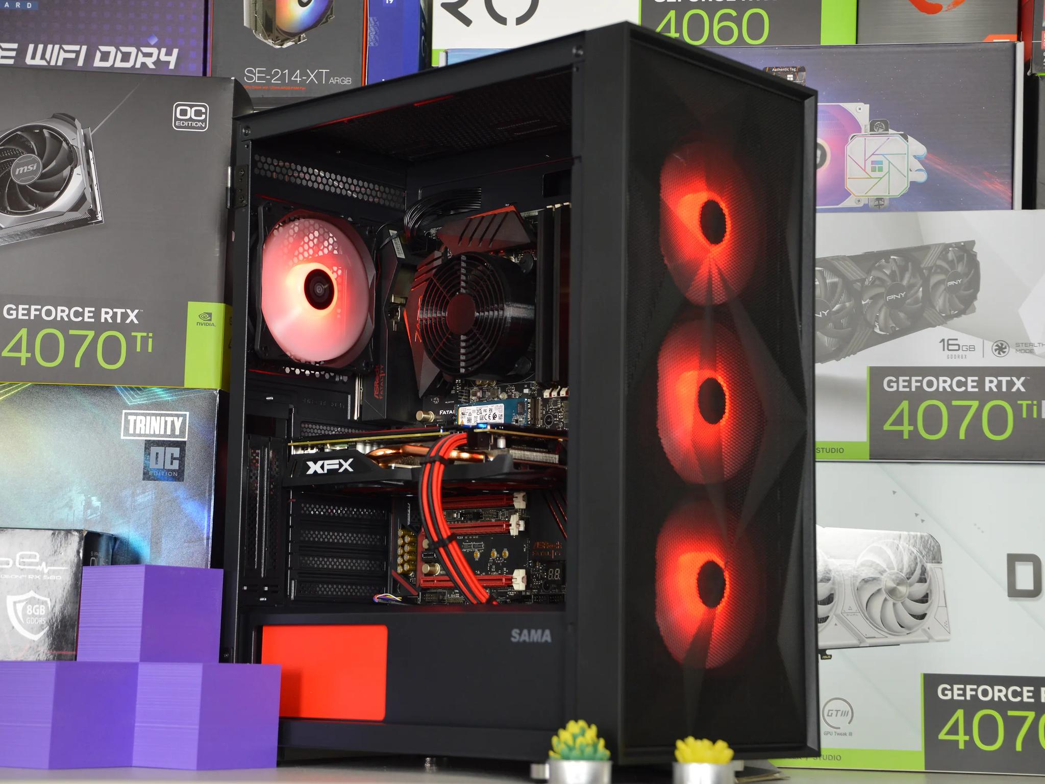 ⚫🔴| RX 570 4GB | INTEL i5 6500 | 16GB DDR4 RAM | 512GB NVME SSD | Crimson Night |