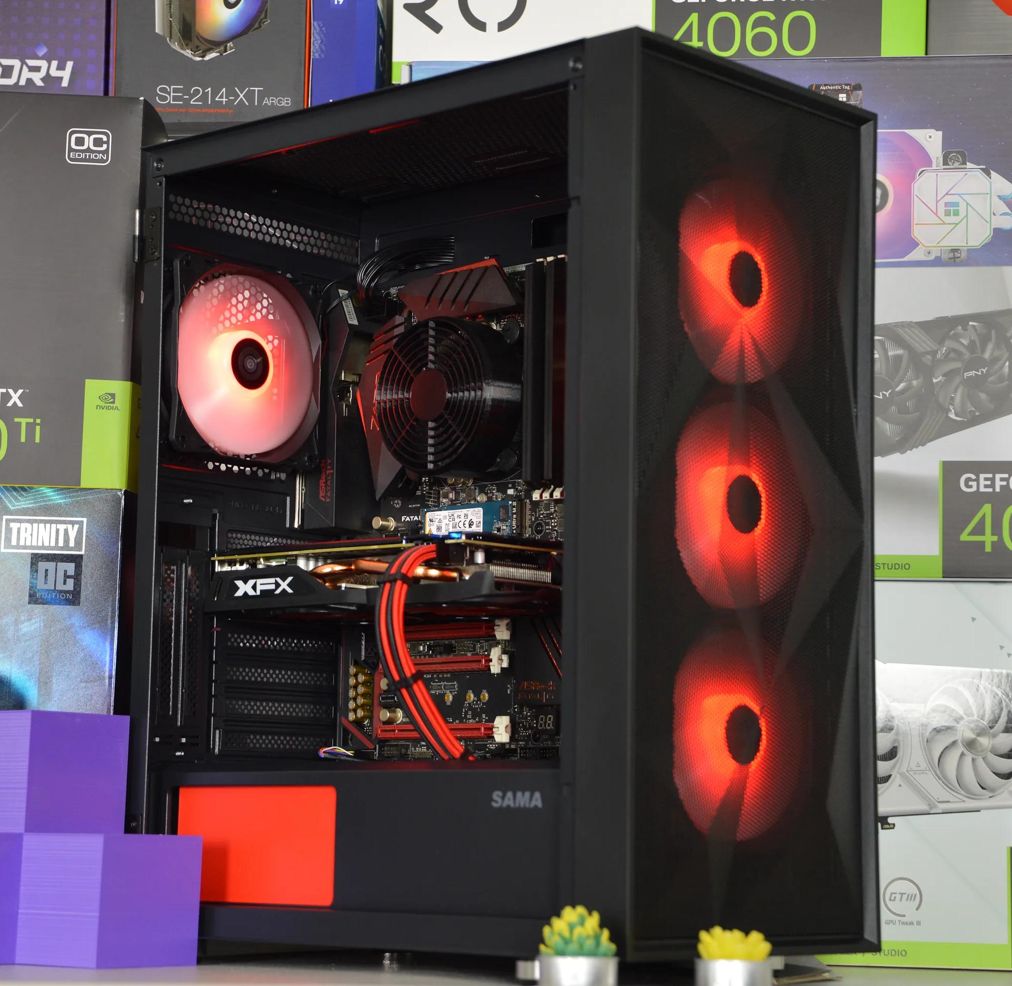 ⚫🔴| RX 570 4GB | INTEL i5 6500 | 16GB DDR4 RAM | 512GB NVME SSD | Crimson Night |