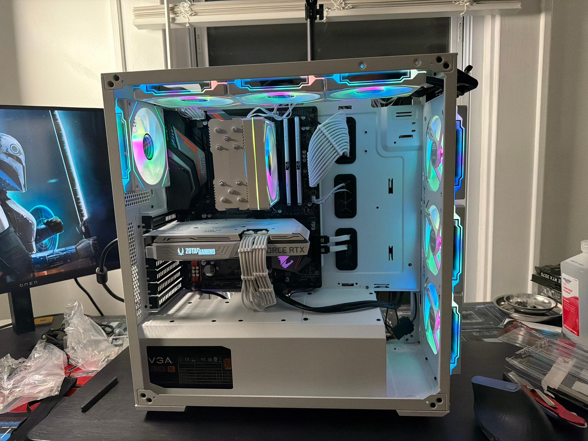🖥️ Custom White RGB Gaming PC| 7 5800X |  RTX 3060 Ti  | 32GB RAM  |  Ultra-Cooled | 🖥️