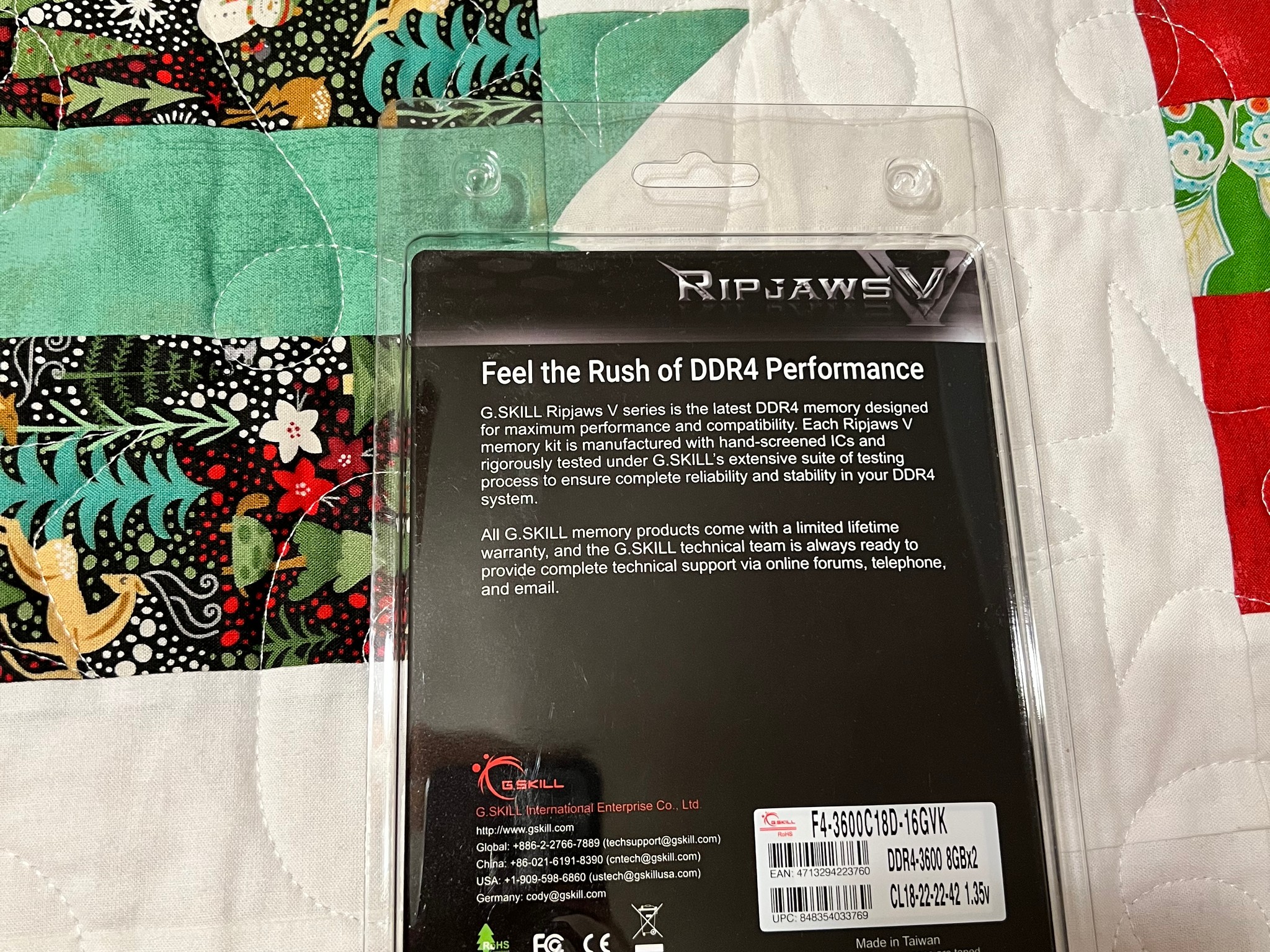 Used GSkill RipJaw DDR4-3600 16GB (8GBx2)