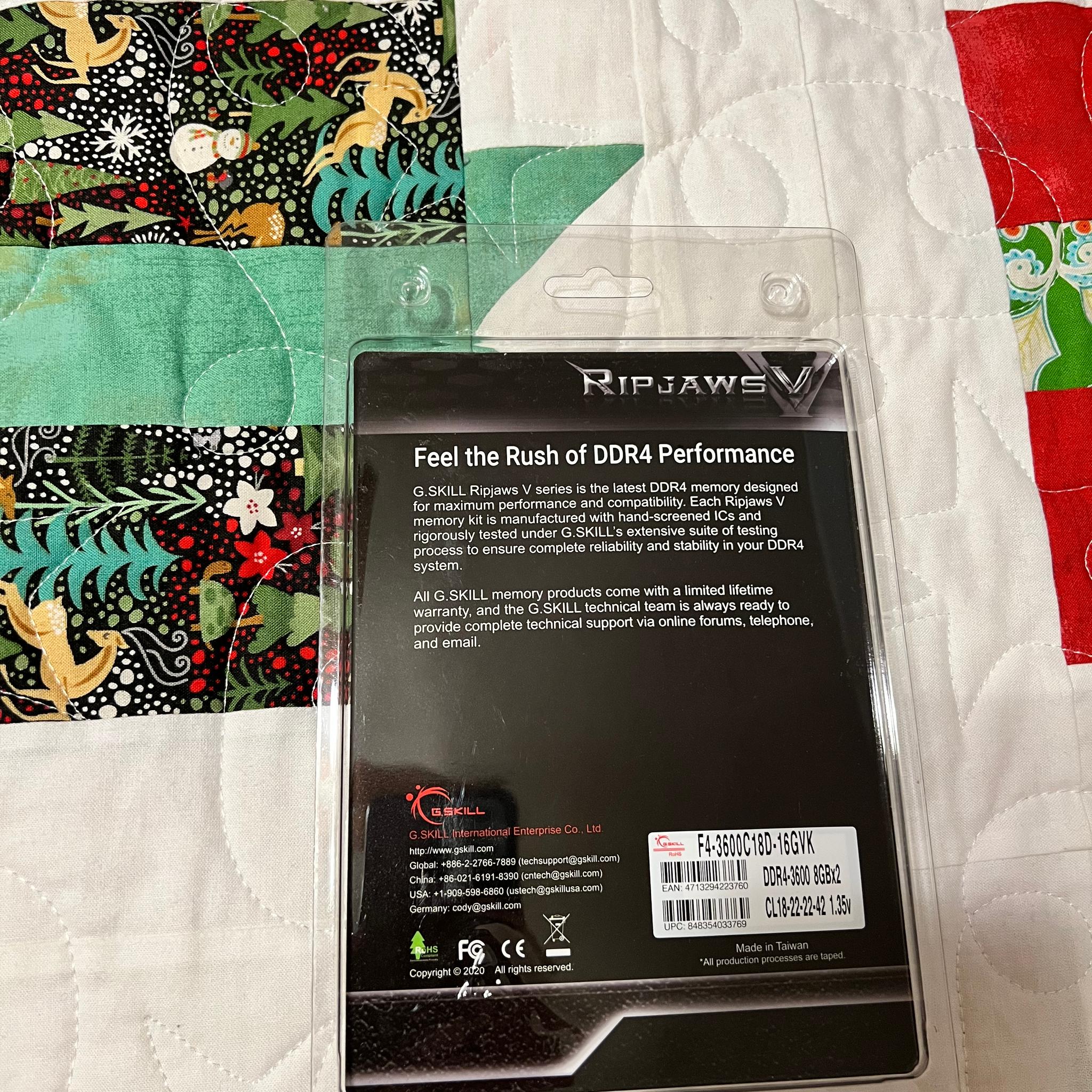Used GSkill RipJaw DDR4-3600 16GB (8GBx2)