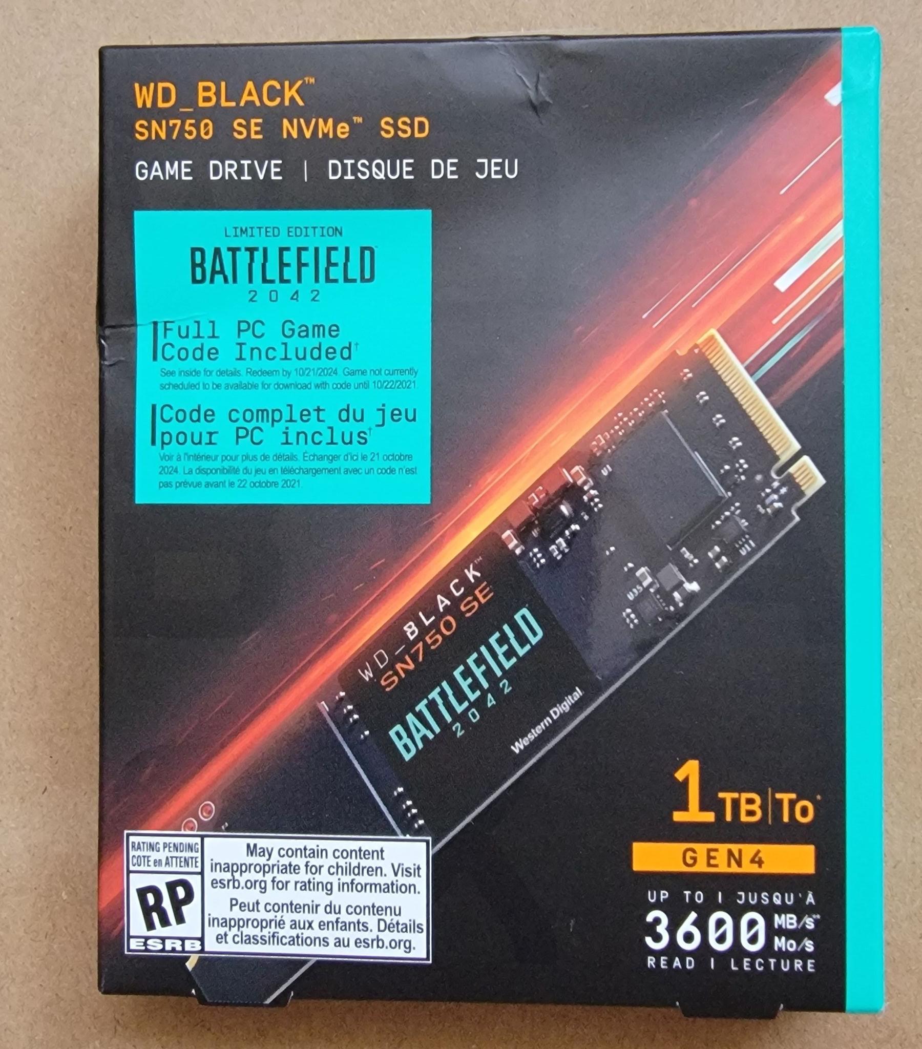 WD BLACK 1TB SN750 SE NVMe SSD Solid State Drive - Gen4 PCIe - NEW