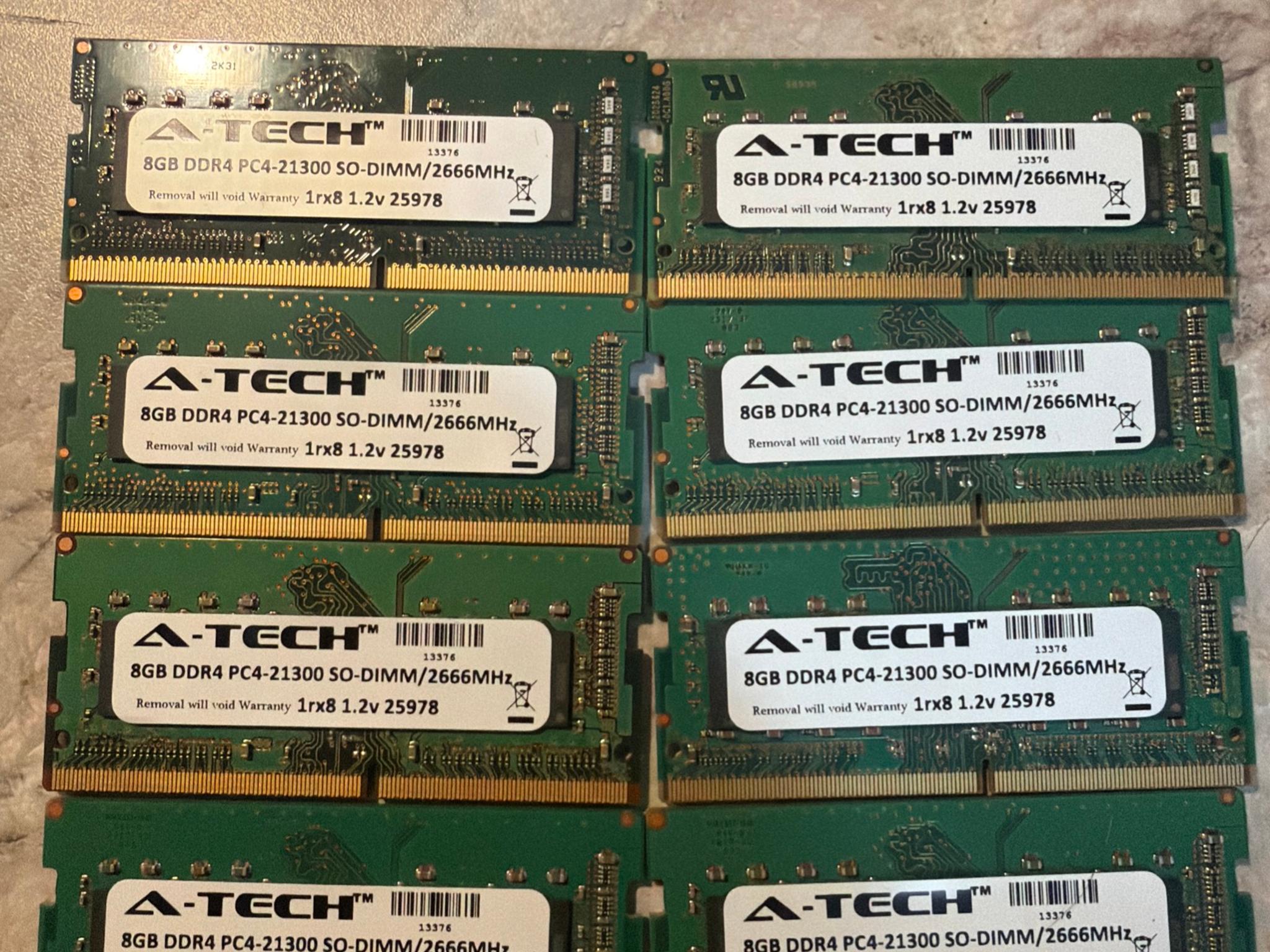 A-Tech 8GB PC4-21300 (DDR4-2666) Memory (AT8G1D4S2666NS8N12V)