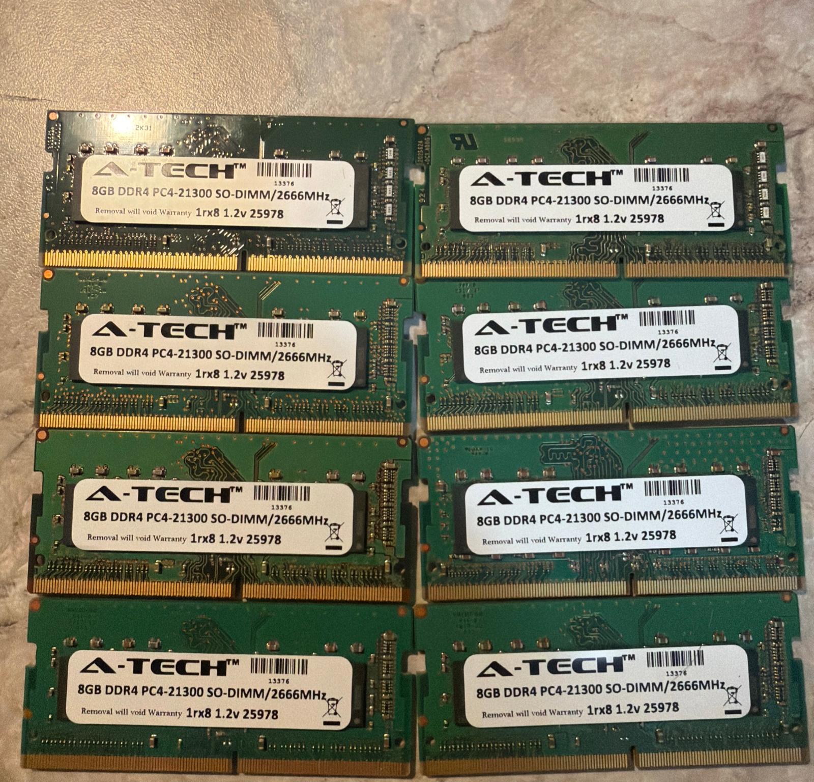 A-Tech 8GB PC4-21300 (DDR4-2666) Memory (AT8G1D4S2666NS8N12V)