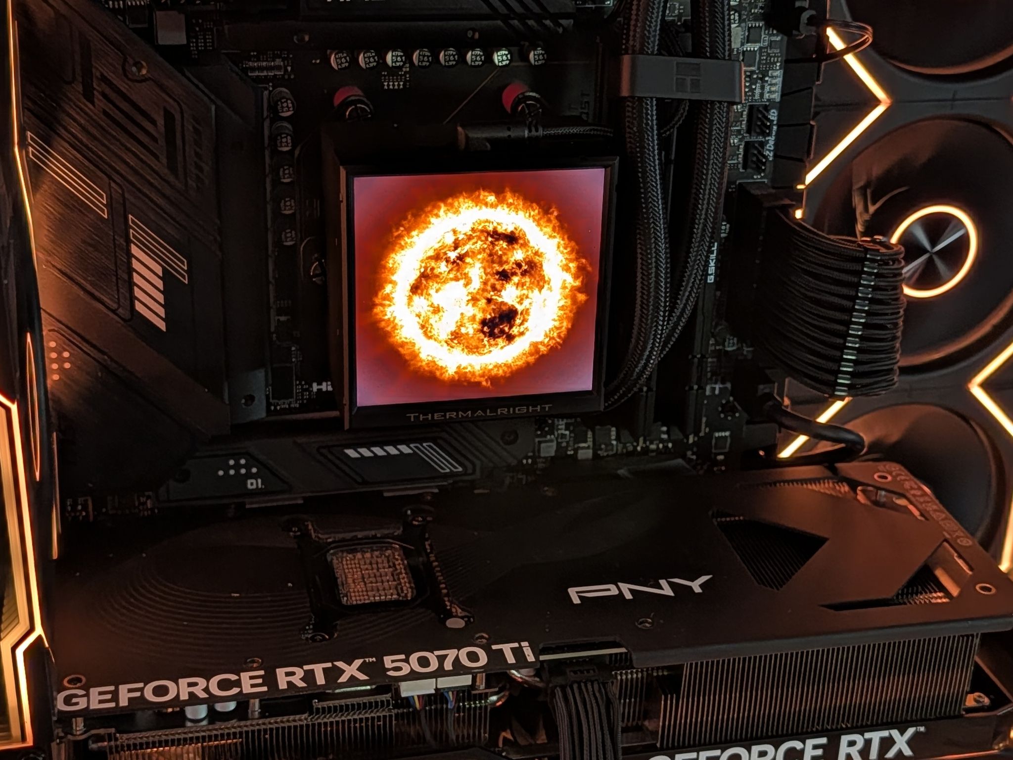 🔥 Fireball 🔥 Ryzen 9 7950X3D + RTX 5070 Ti | Premium 1440p Gaming & Creator PC | Dual LCD Displays