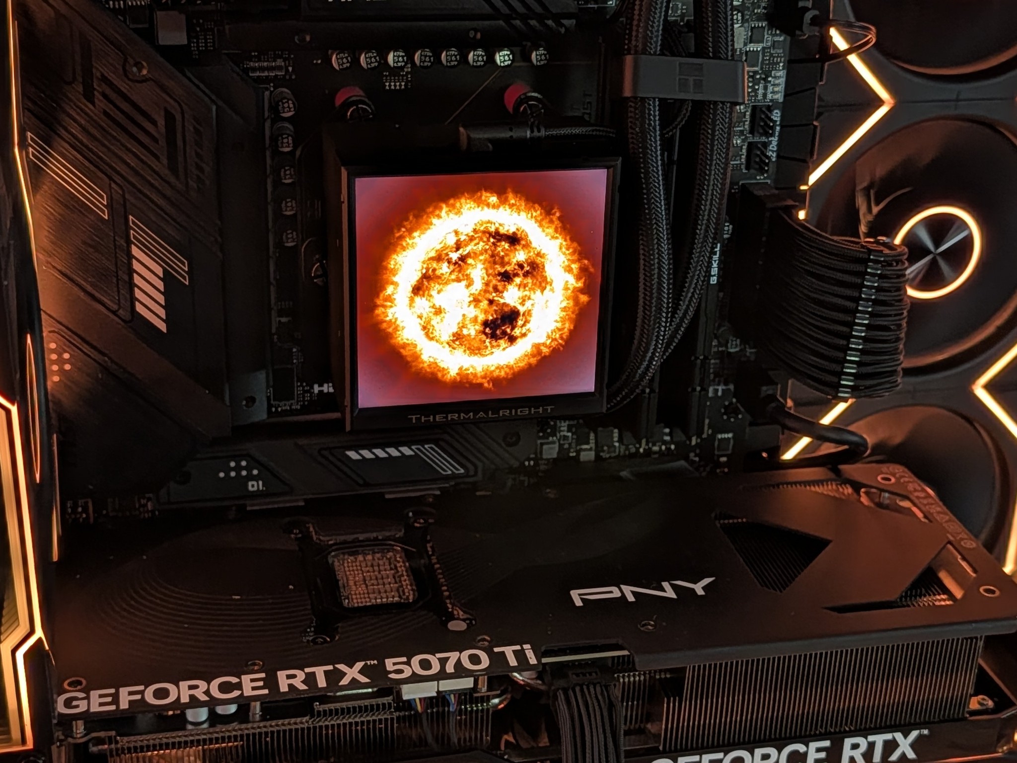 🔥 Fireball 🔥 Ryzen 9 7950X3D + RTX 5070 Ti | Premium 1440p Gaming & Creator PC | Dual LCD Displays