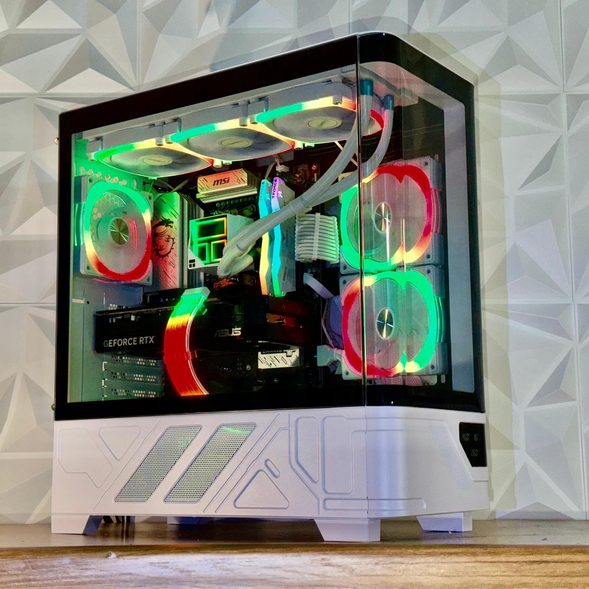 ❄️Ryzen 7600X3D + 9070XT/RTX 5070 |32GB DDR5| 1TB SSD | Windows 11 Pro ❄️ “AURORA CUBE” LCD PC