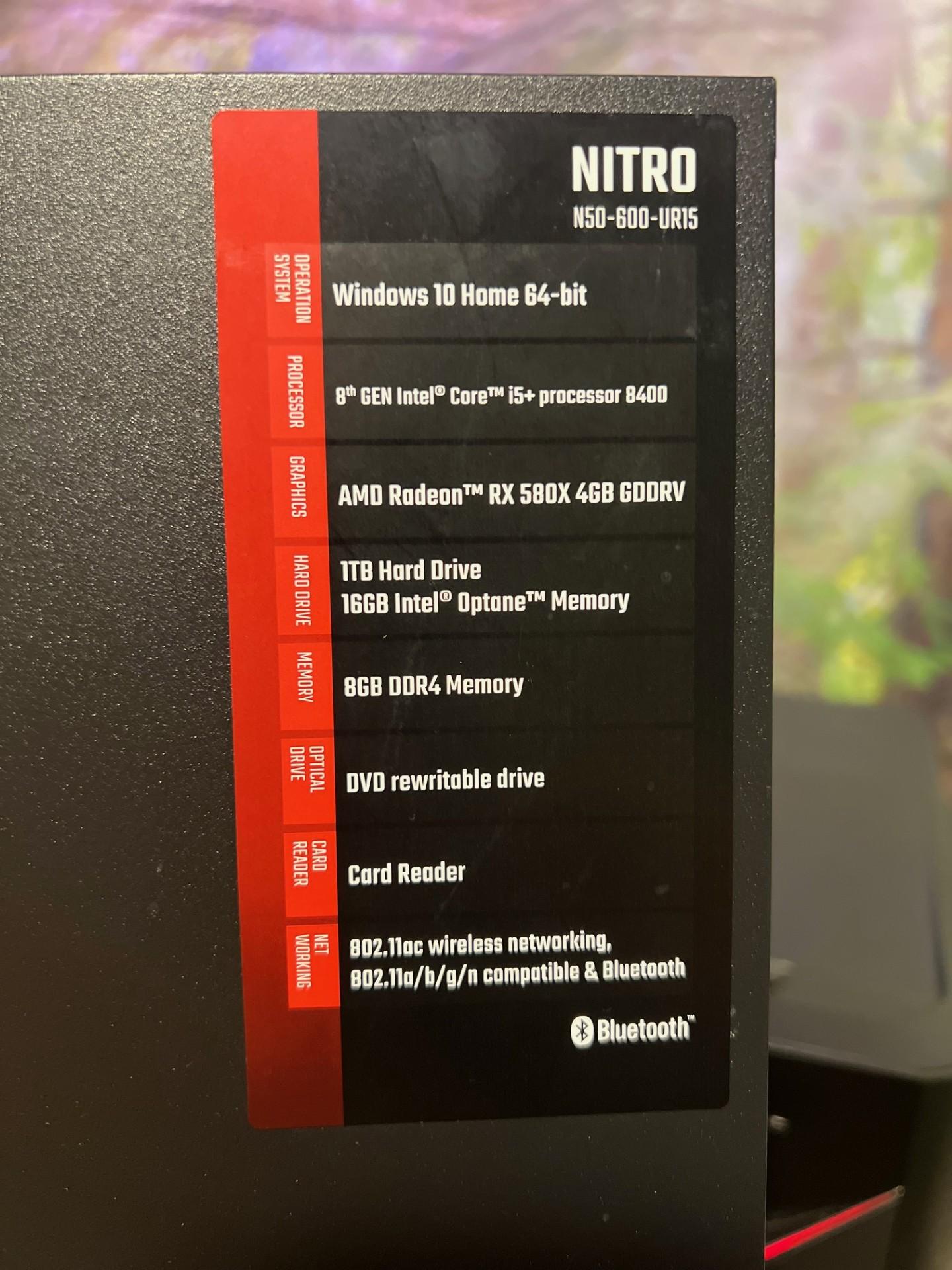 ACER Nitro N-50-600-UR15  **Budget Entry Level**