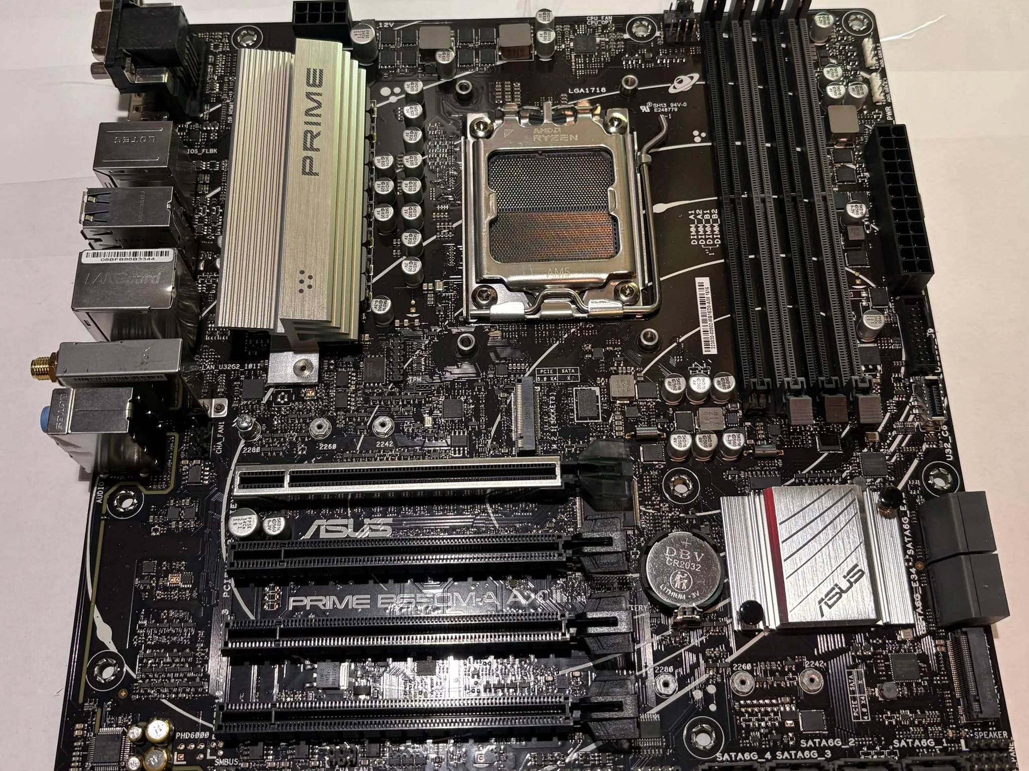 ASUS Prime B650M-A AX II AM5 Micro-ATX Motherboard | DDR5 | WiFi 6 | Ryzen 7000/8000/9000