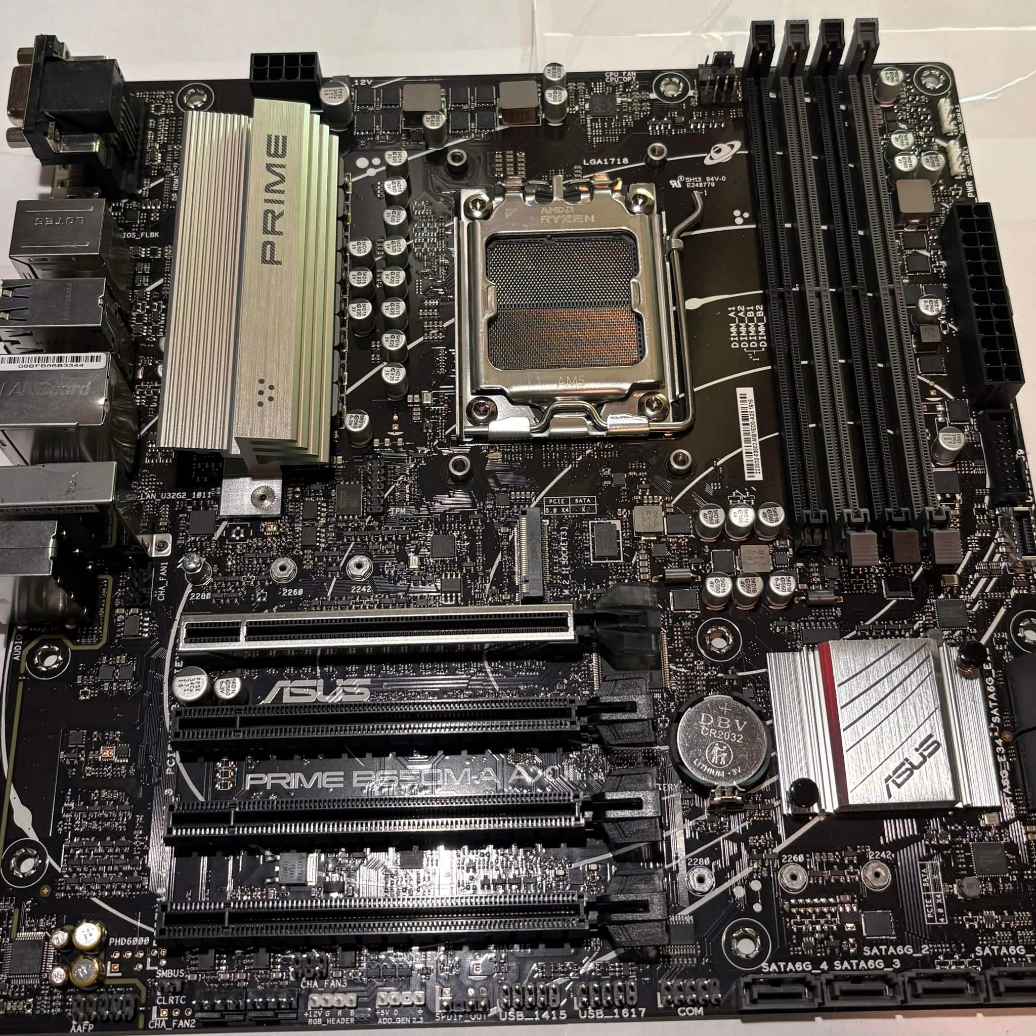ASUS Prime B650M-A AX II AM5 Micro-ATX Motherboard | DDR5 | WiFi 6 | Ryzen 7000/8000/9000