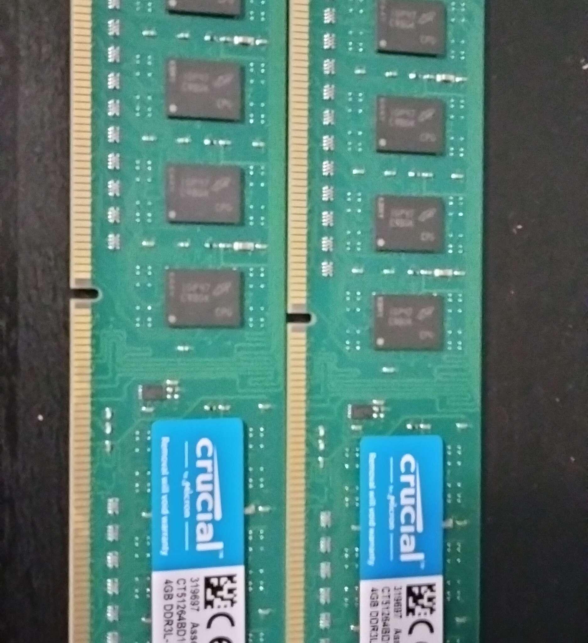 Crucial 8GB DDR3L-1600 UDIMM Desktop Memory RAM 8GB Kit 2x4GB (read description)