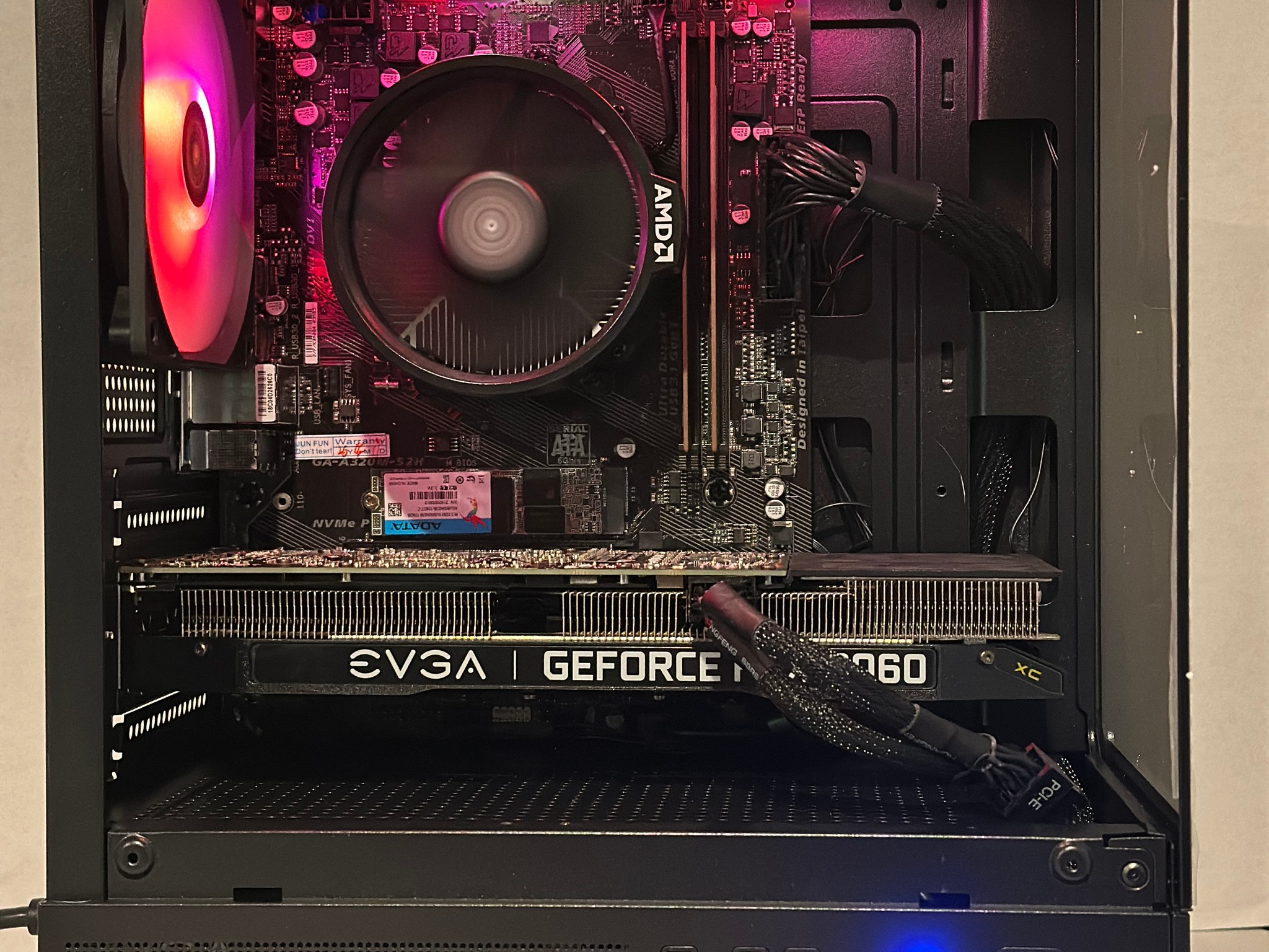 RTX 2060 | Ryzen 5 2600x | 16GB DDR4 | 1.12TB | Win 11 | Office 2024 | FREE SHIP | 1080p Gaming PC