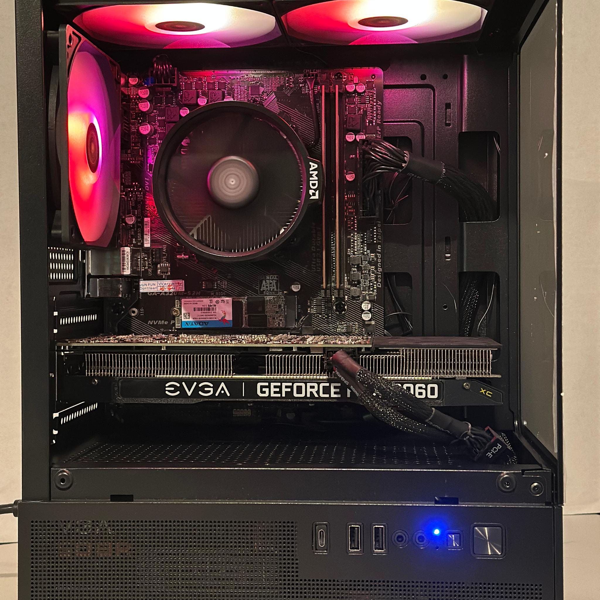 RTX 2060 | Ryzen 5 2600x | 16GB DDR4 | 1.12TB | Win 11 | Office 2024 | FREE SHIP | 1080p Gaming PC